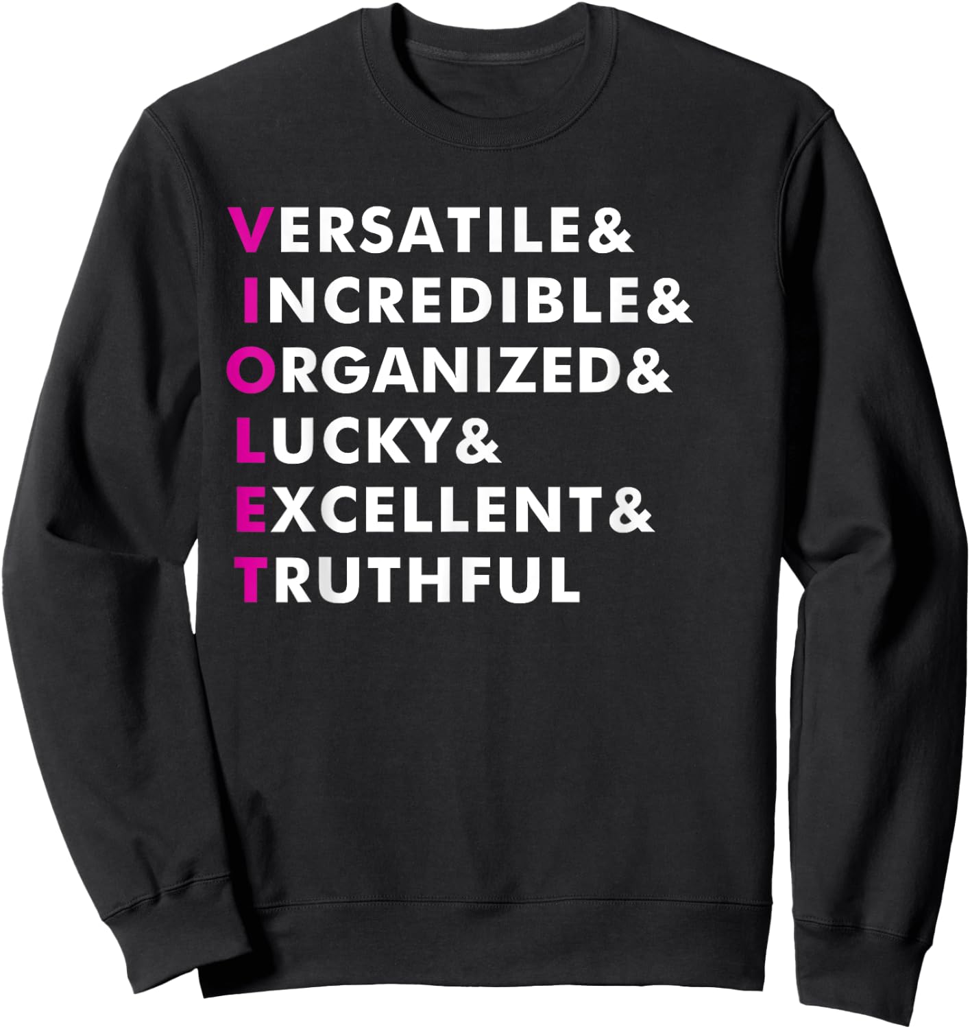 Violet Name Shirt Personalized Gift Sweatshirt - Sweatshirt | Black