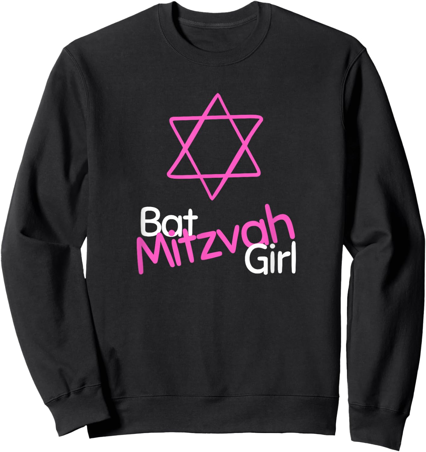 Bat Mitzvah Girl Jewish Girl Bat Mitzvah Sweatshirt - Sweatshirt | Black