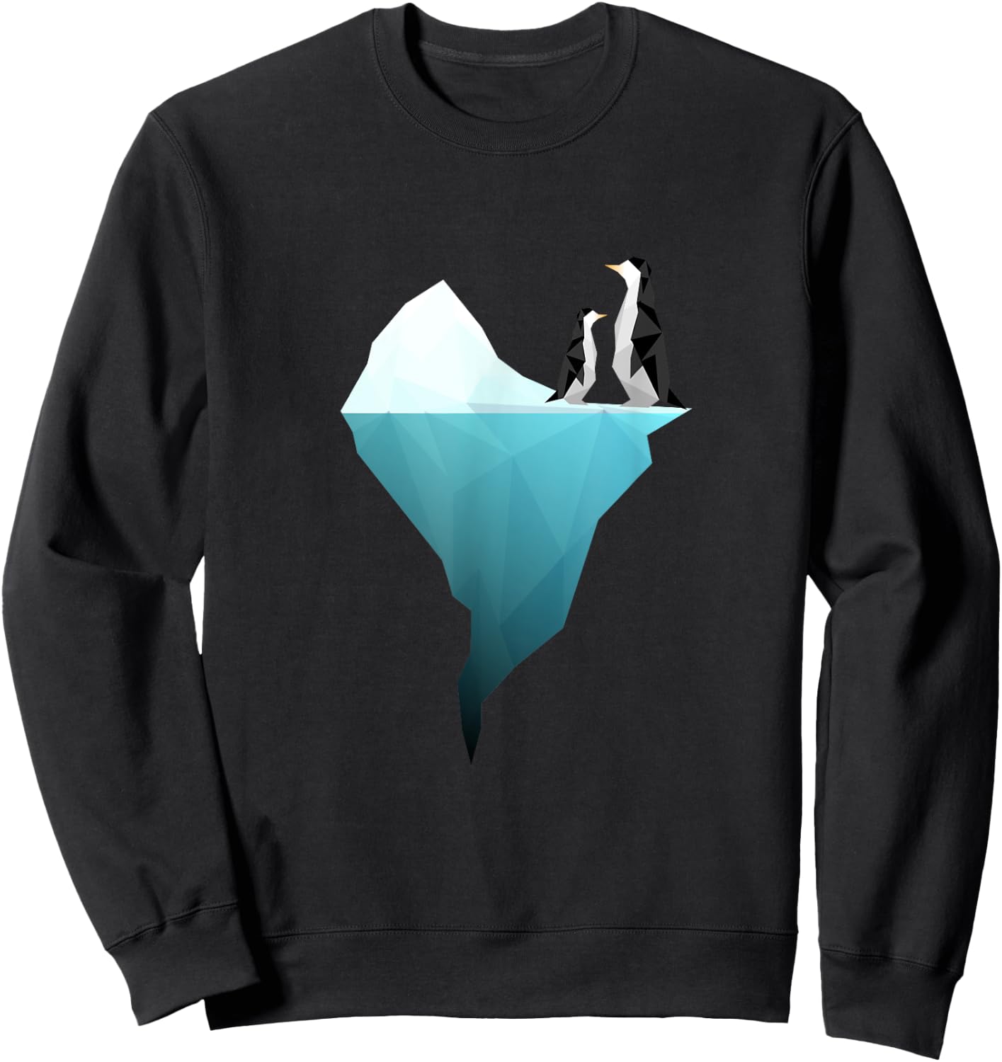 Unique geometric penguins Graphic - friend/men/women Sweatshirt - Sweatshirt | Black