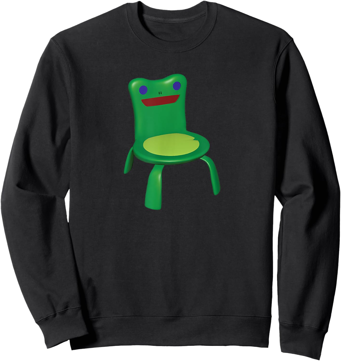 Froggy Chair Meme Sweatshirt - Sweatshirt | Black