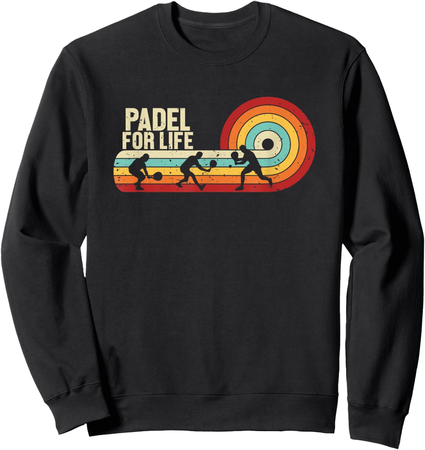 Padel for Life Paddleball Padel Tennis Platform Tennis Padel Women Girls Kids Sweatshirt - Sweatshirt | Black