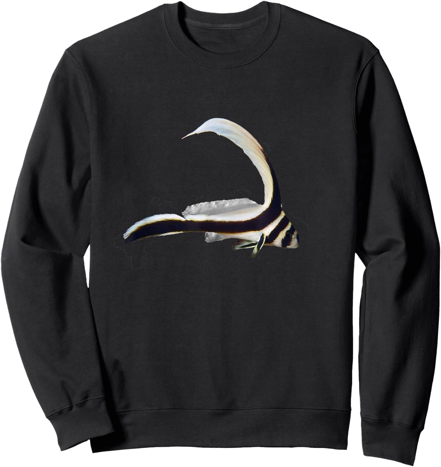 Cute Juvenile Spotted Drum Fish Photo Art Cutout on Front Sweatshirt - Sweatshirt | Black