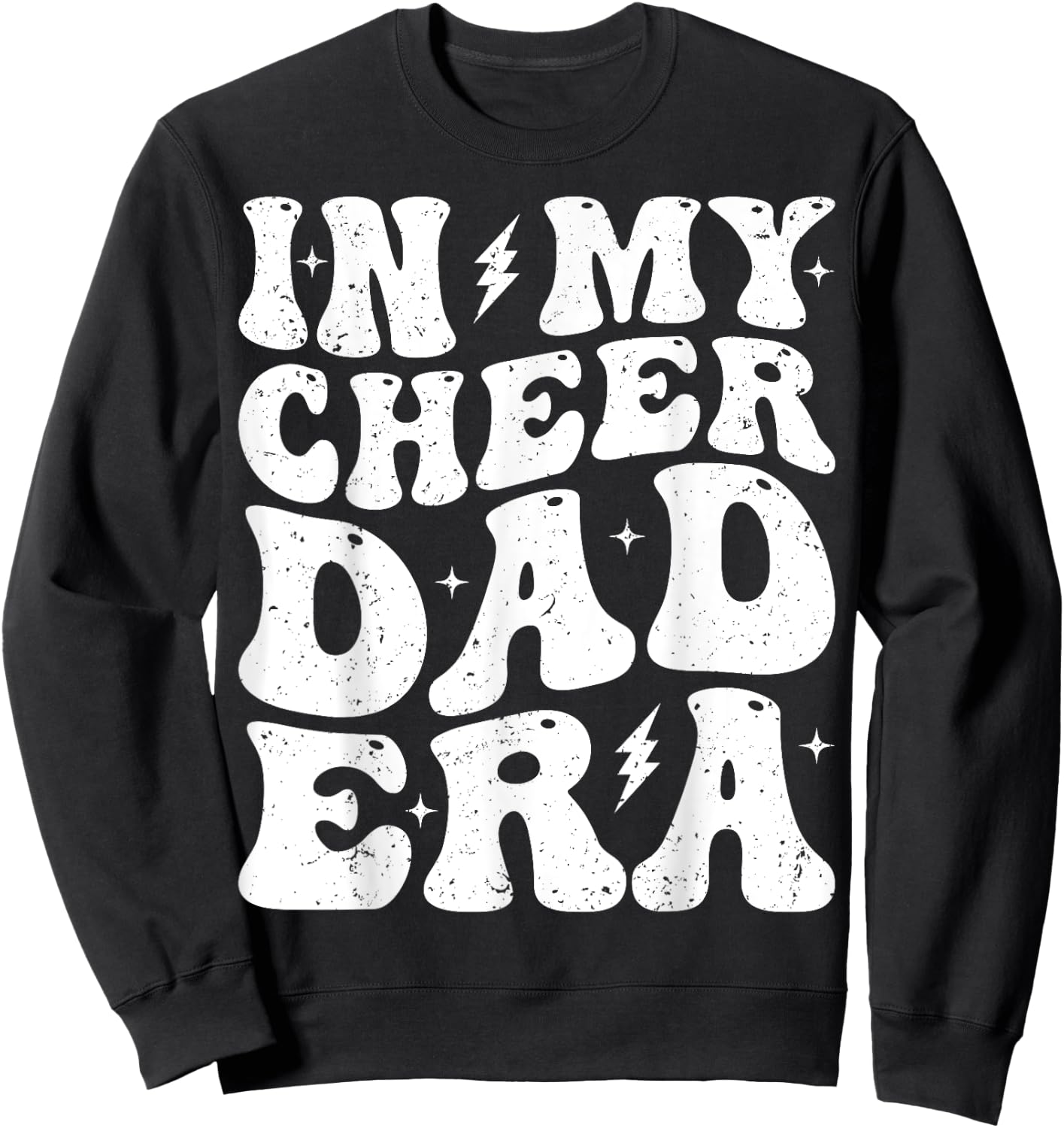 In My Cheer Dad Era Cheerleading Cheerleader Dad Sweatshirt - Sweatshirt | Black