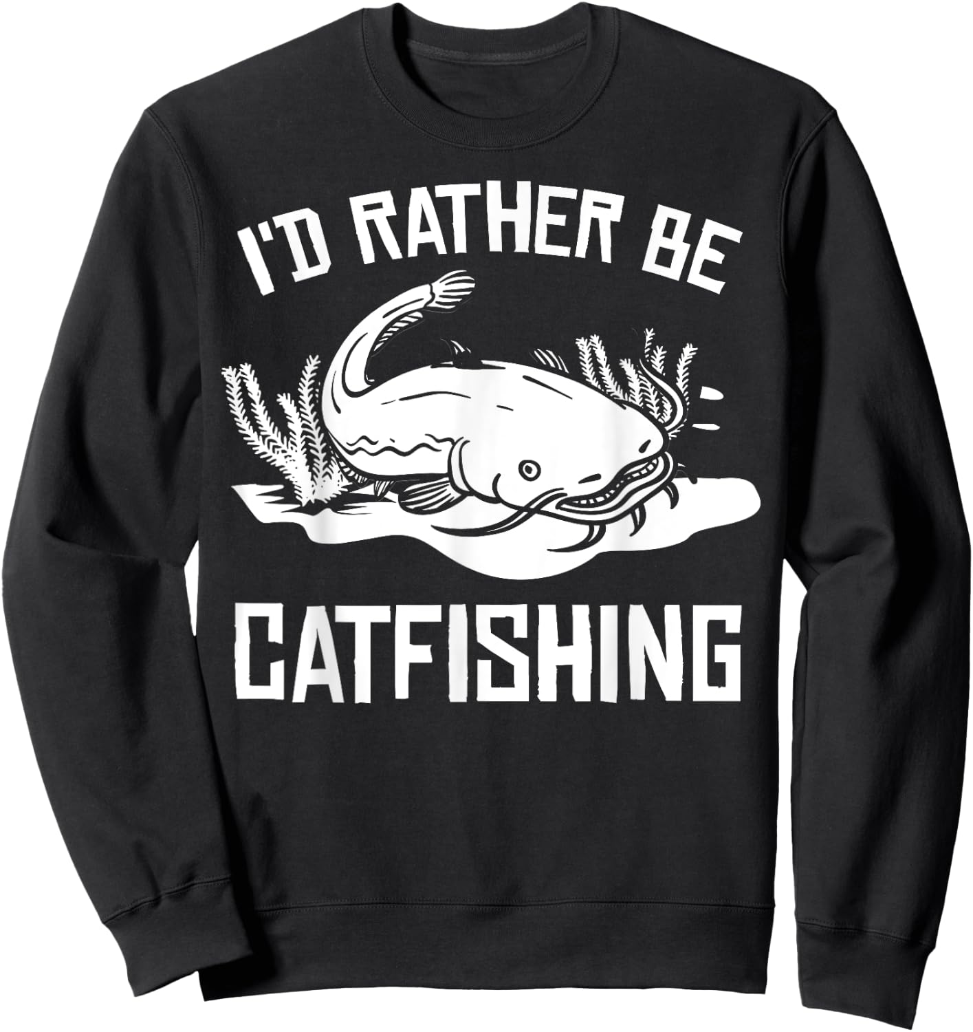 Catfish Fishing Flathead Catfishing Catfisher Sweatshirt - Sweatshirt | Black