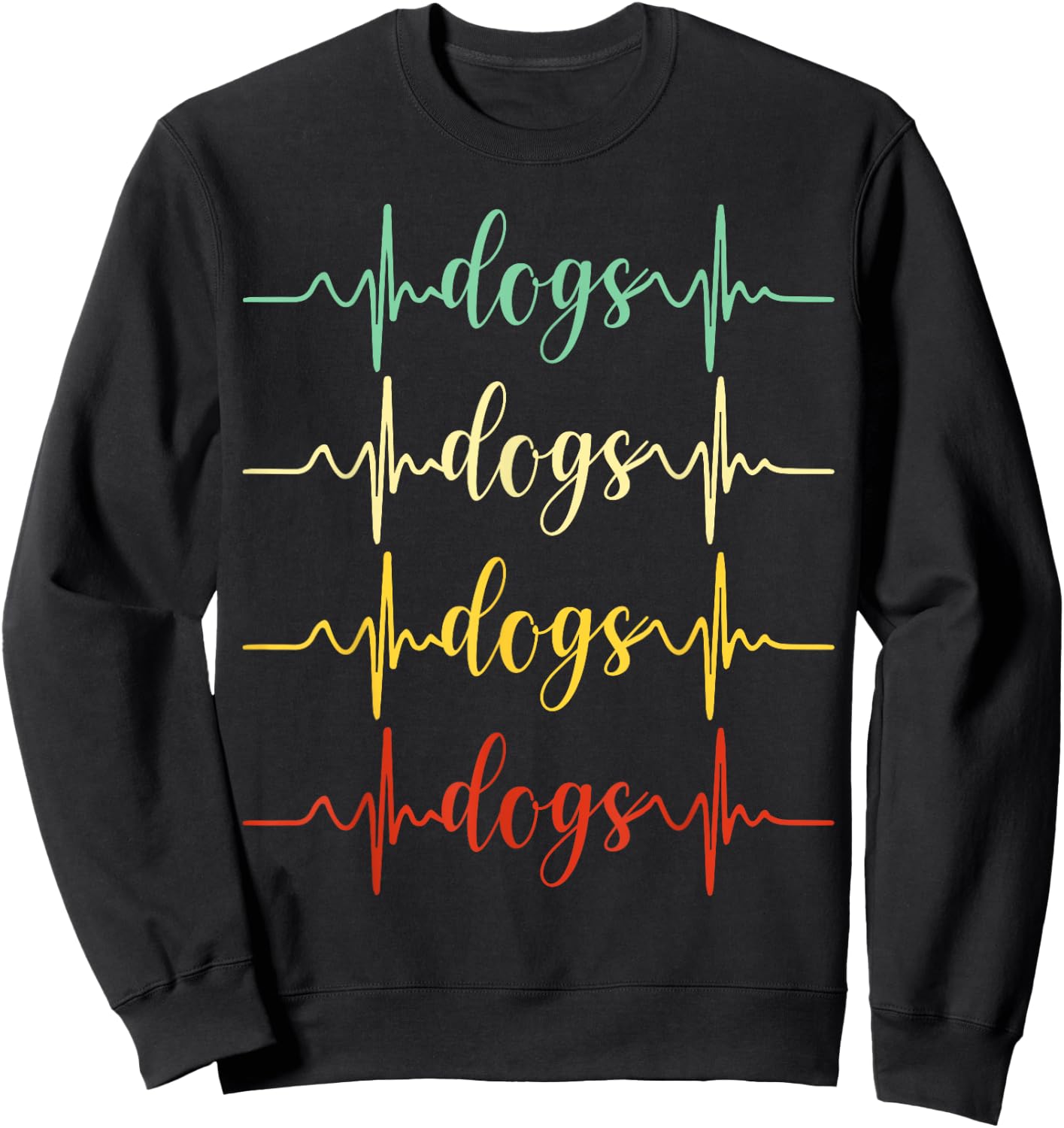 Vintage Dog Shirt Trendy Cute Dog Paw Puppy Dog Love Apparel Women Kids Sweatshirt - Sweatshirt | Black