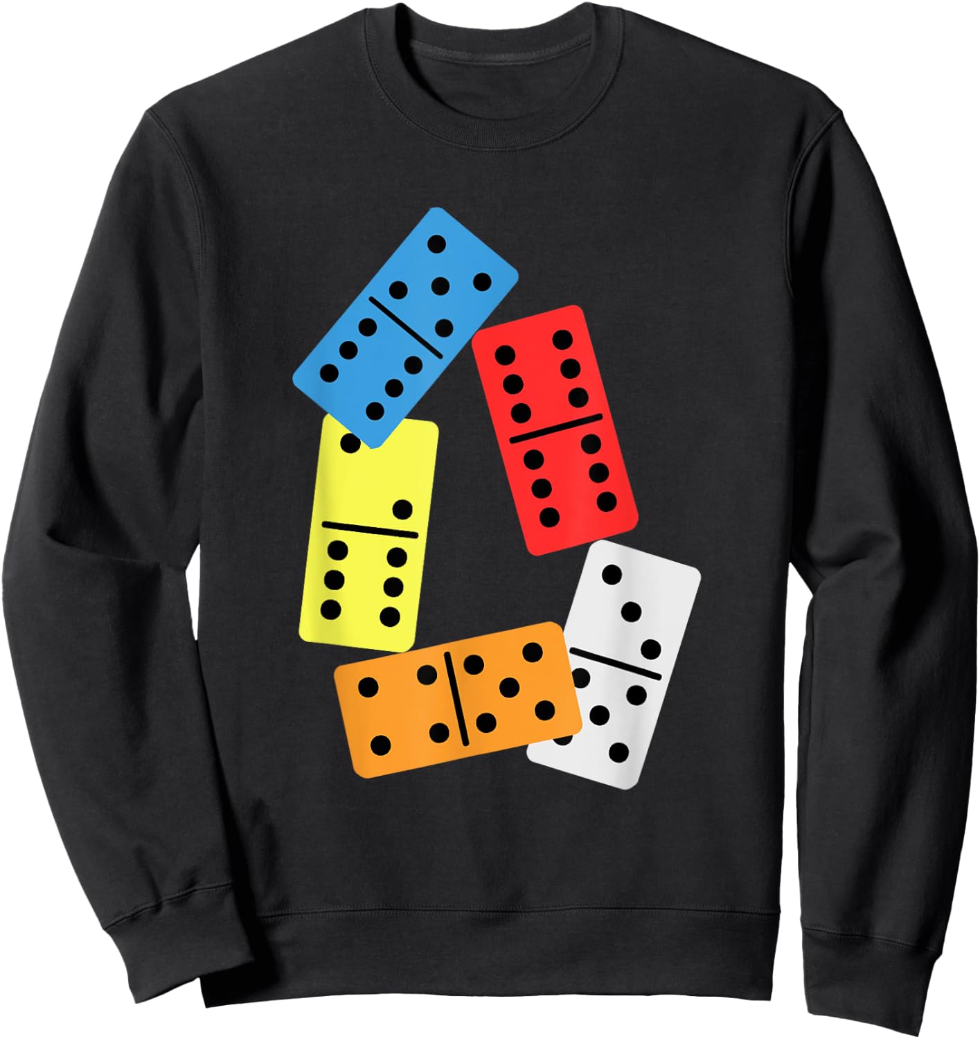 Colorful Domino Tiles Dominoes Domino Effect Tactics Gift Sweatshirt - Sweatshirt | Black