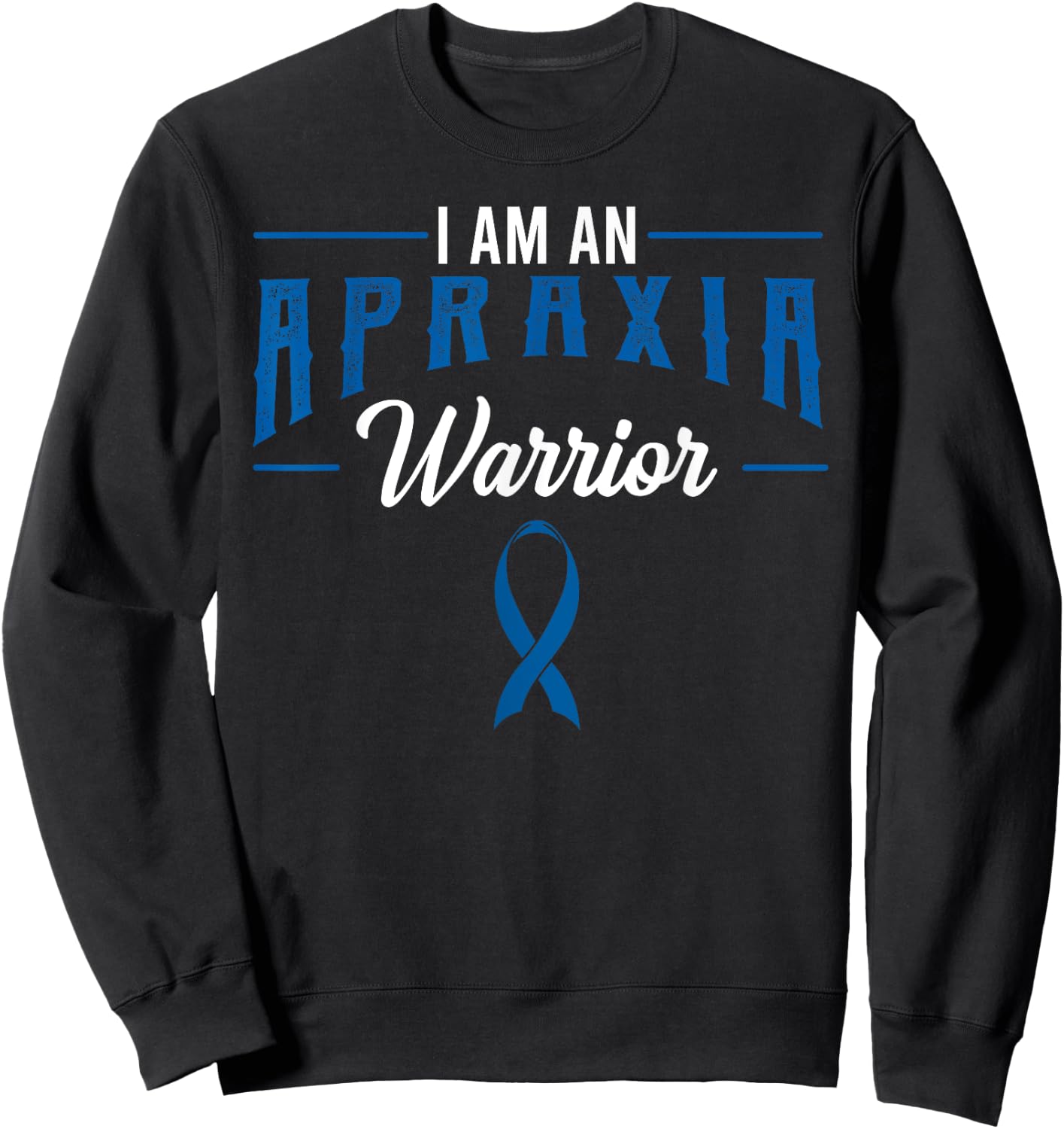 Apraxia Awareness Supporter Limb-Kinetic Fighter Warrior Sweatshirt - Sweatshirt | Black