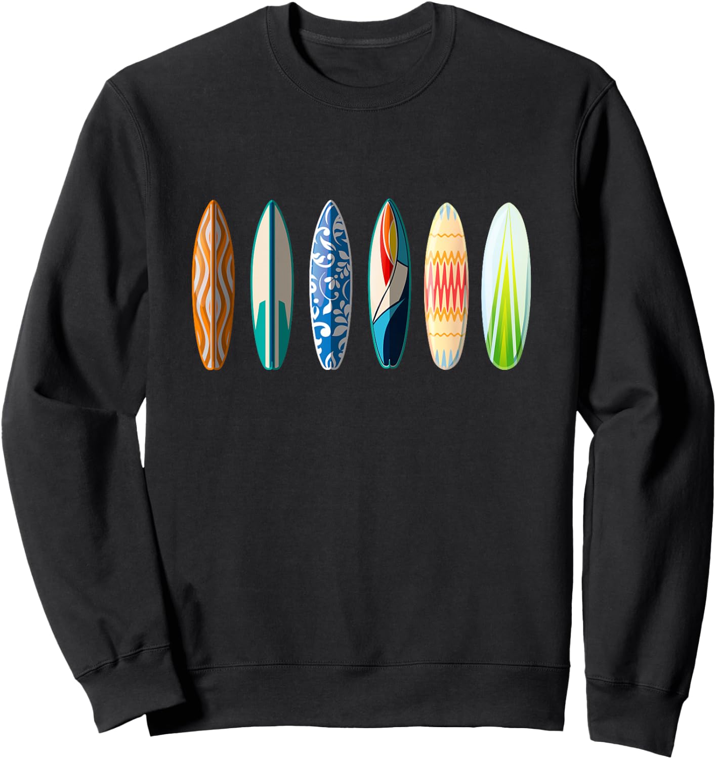 Surfboard Surfing Sweatshirt - Sweatshirt | Black