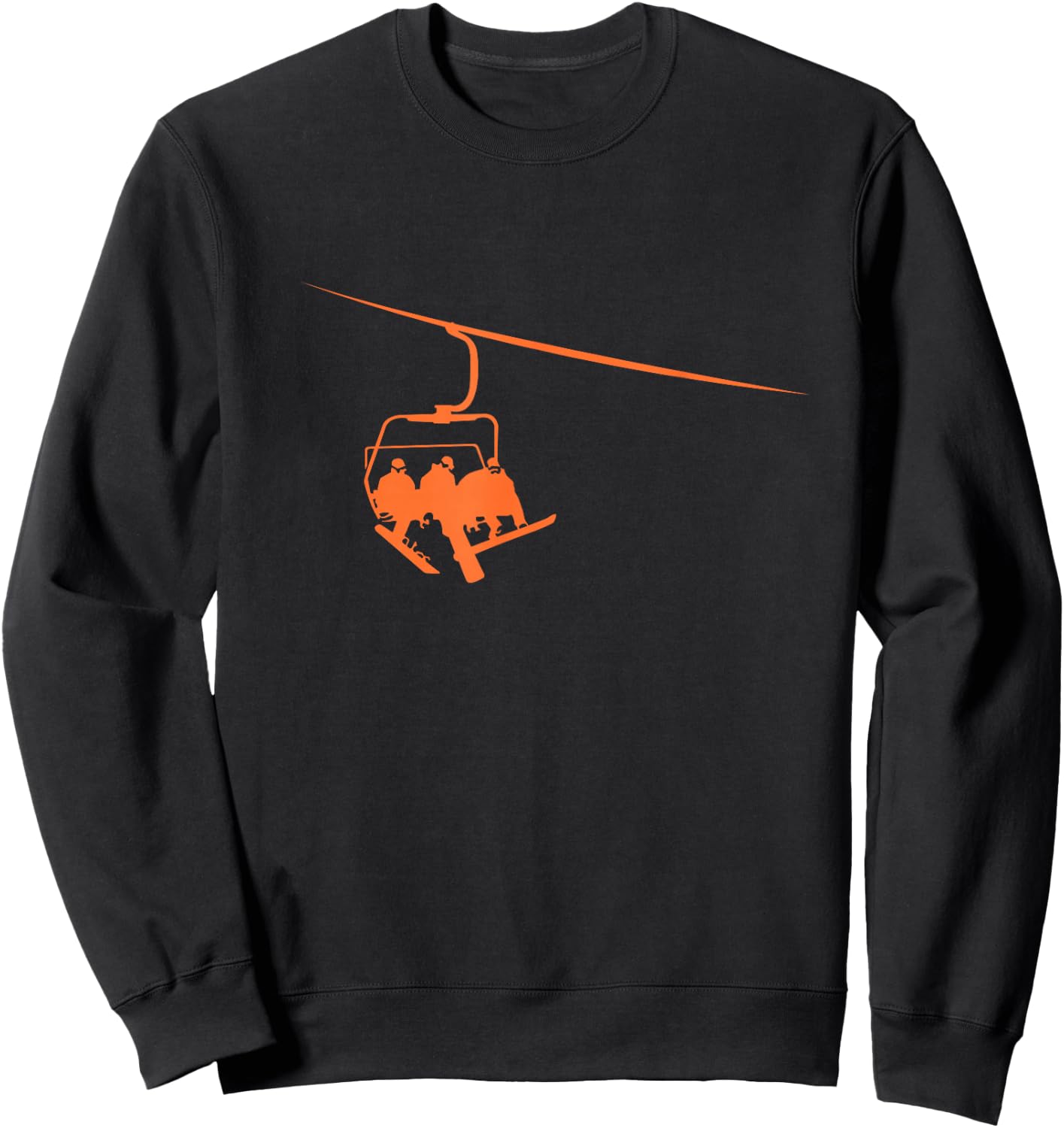 Snowboard Lift Boarding Relaxing in Lift Ski Winter Sport Sweatshirt - Sweatshirt | Black