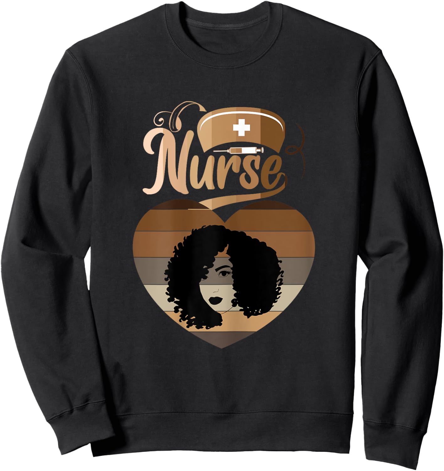 Afro Black Nurse Melanin African American Funny Nurse Sweatshirt - Sweatshirt | Black