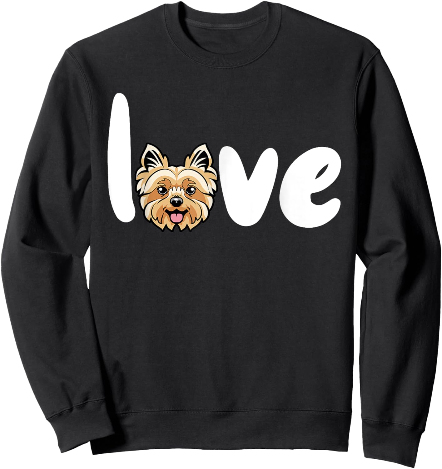Yorkie Love Dog Sweatshirt - Sweatshirt | Black