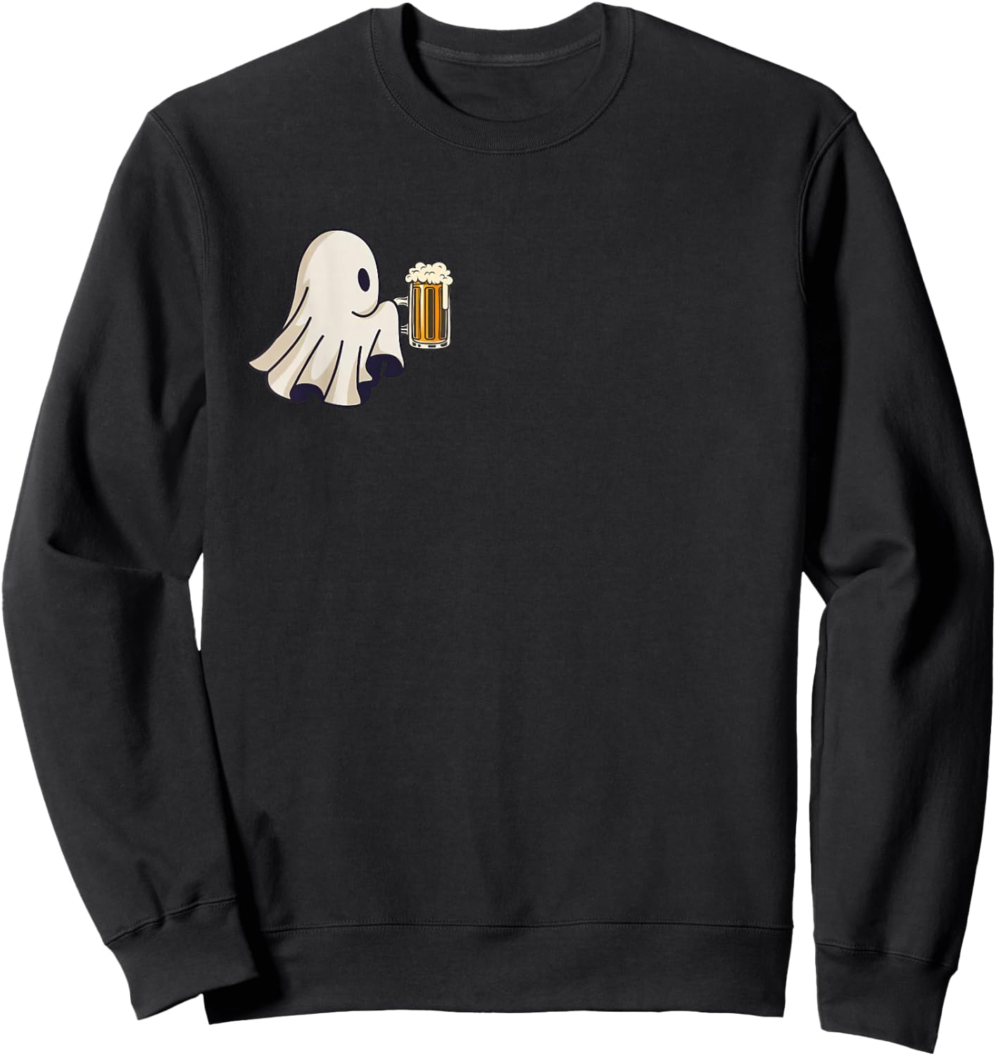 Spooky Season Cute Little Ghost Beer Halloween Costume Sweatshirt - Sweatshirt | Black