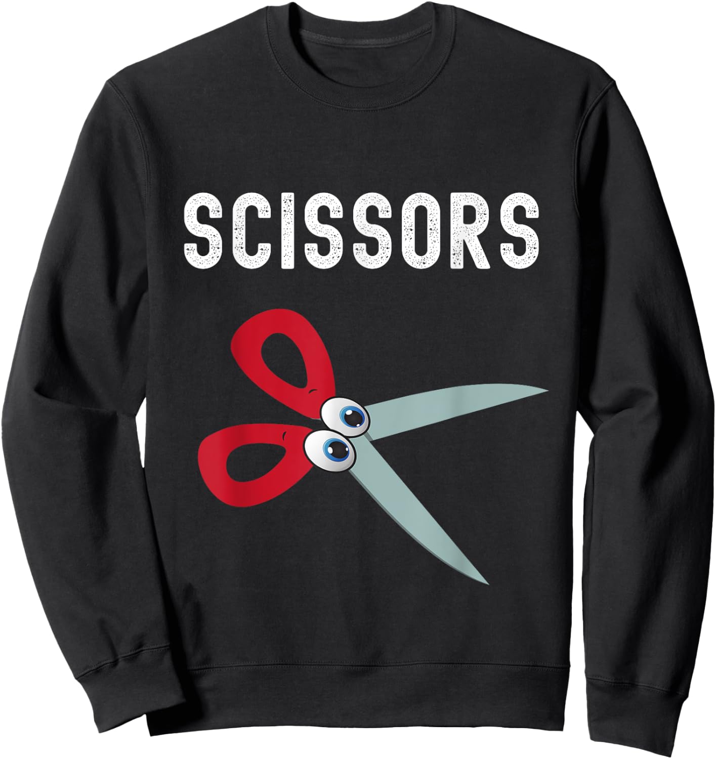 Rock Paper Scissors - Halloween Matching Group Costume Sweatshirt - Sweatshirt | Black