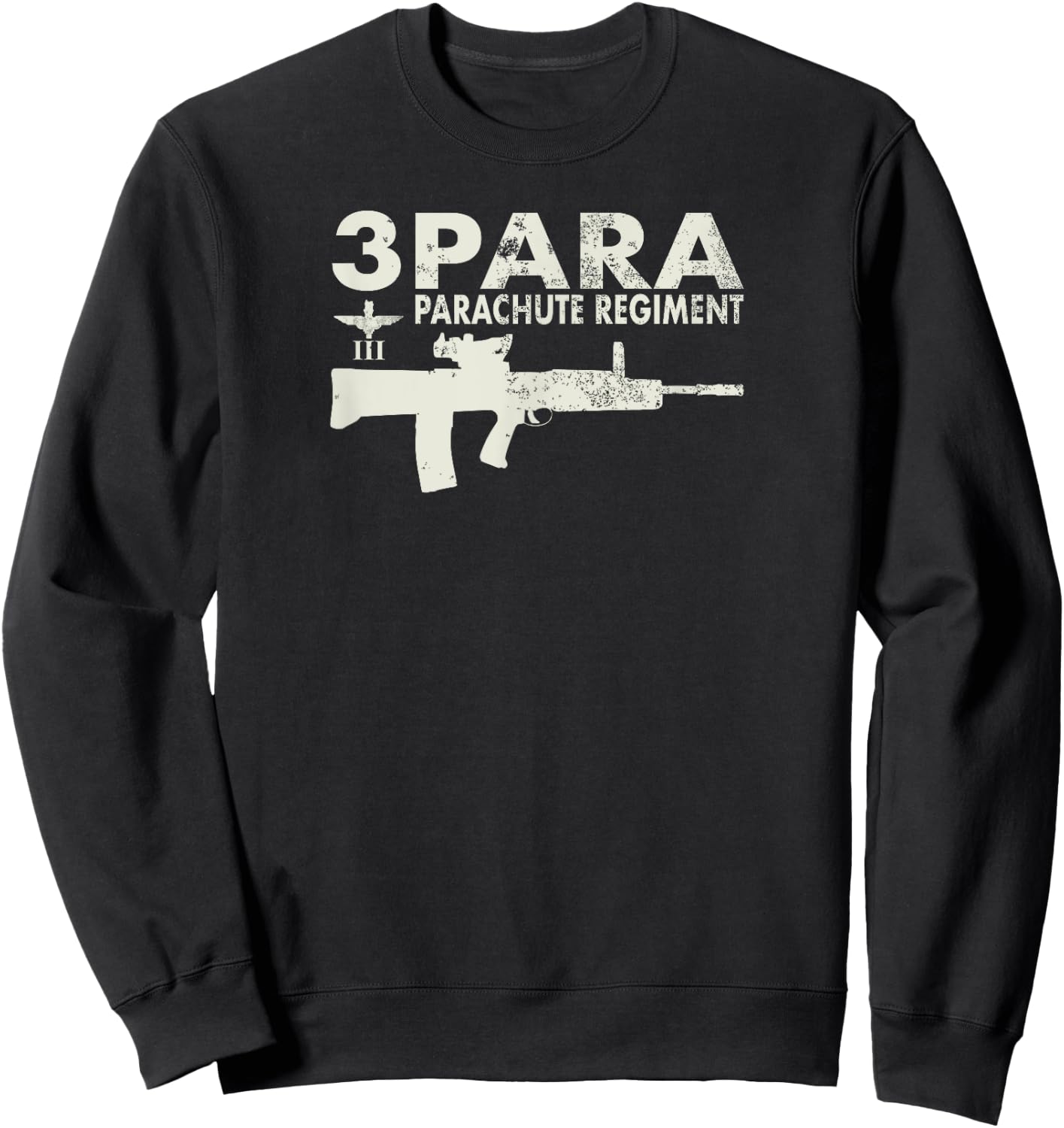 3 Para - Parachute Regiment (distressed) Sweatshirt - Sweatshirt | Black