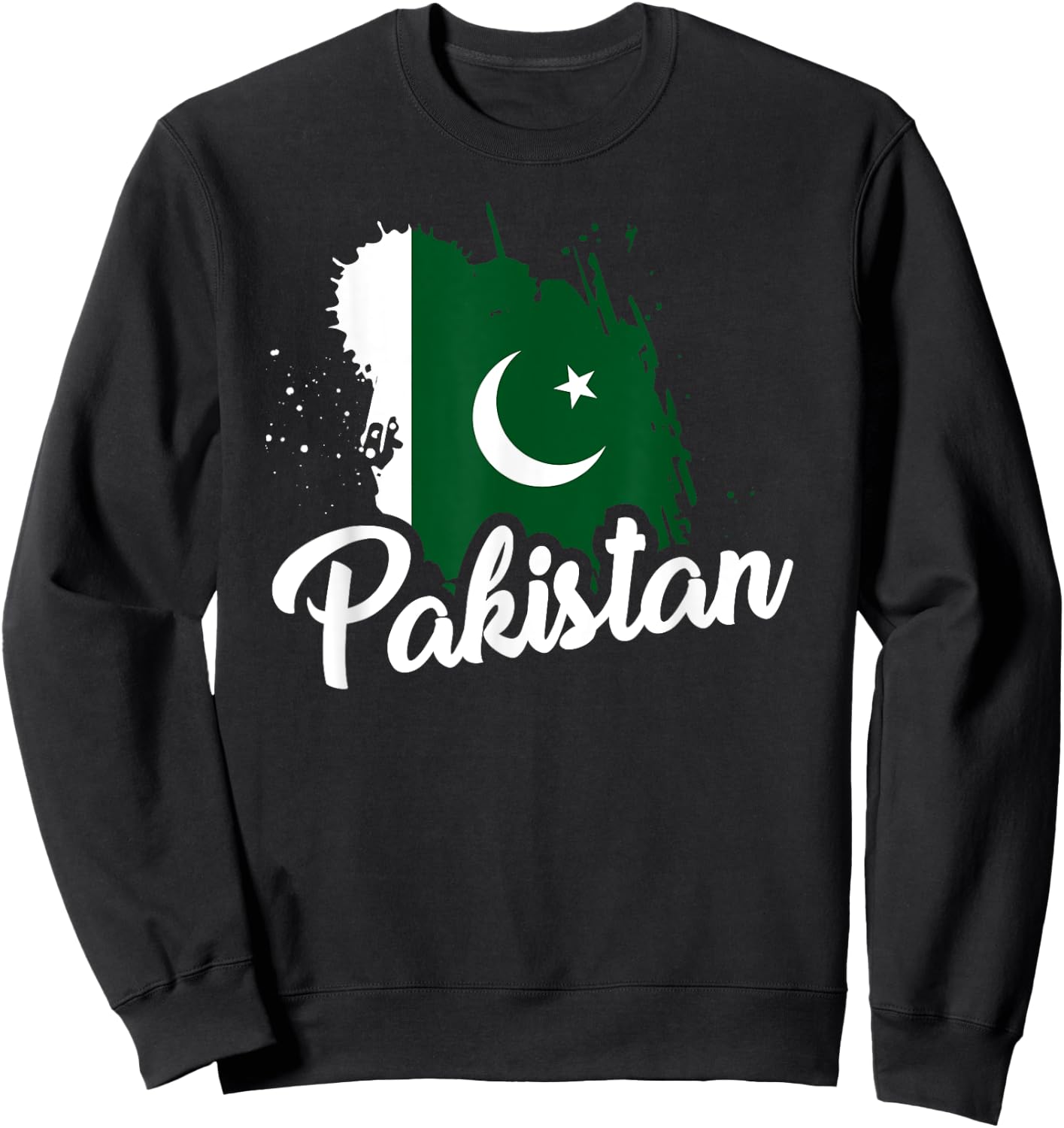 Pakistan Flag T Shirt Pakistani Proud Roots Love Team Cute Sweatshirt - Sweatshirt | Black
