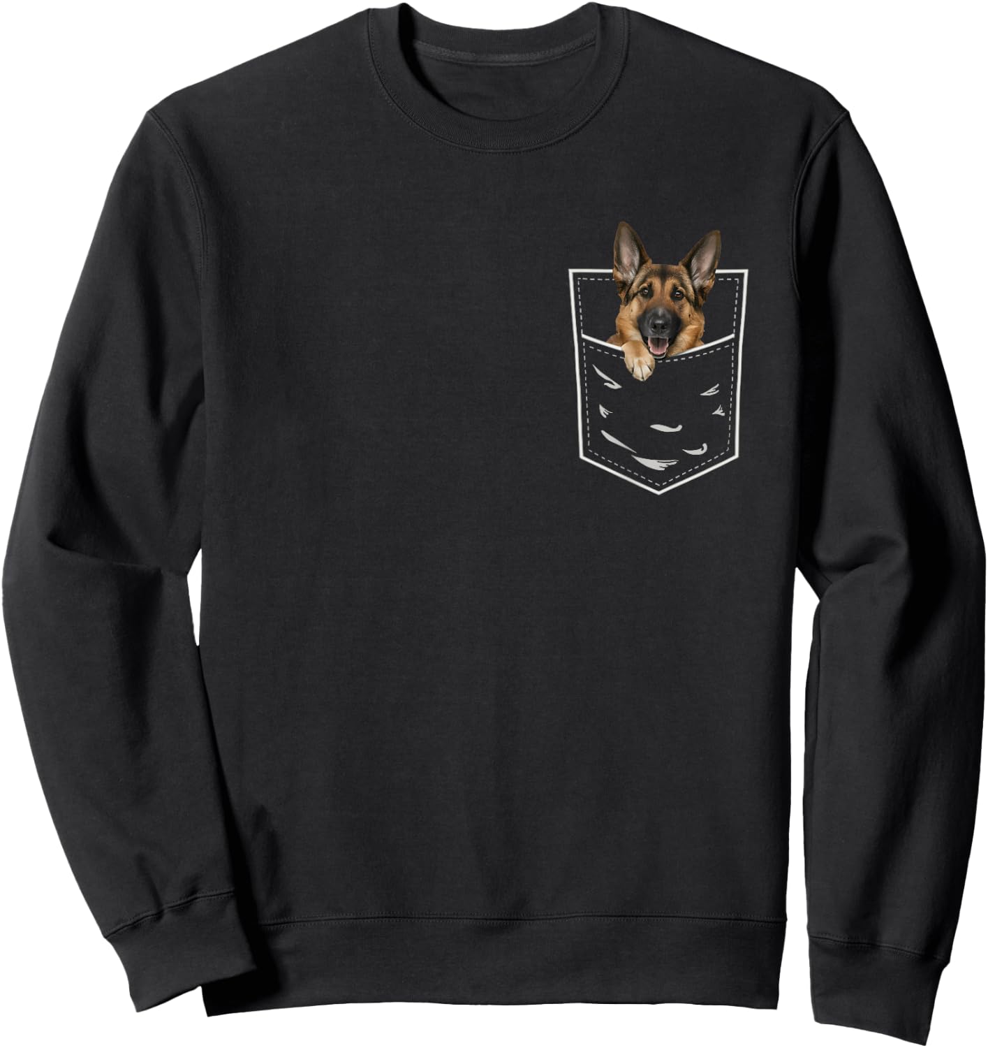 German Shepherd Funny Dog Lovers German Shepherd In Pocket Sweatshirt - Sweatshirt | Black