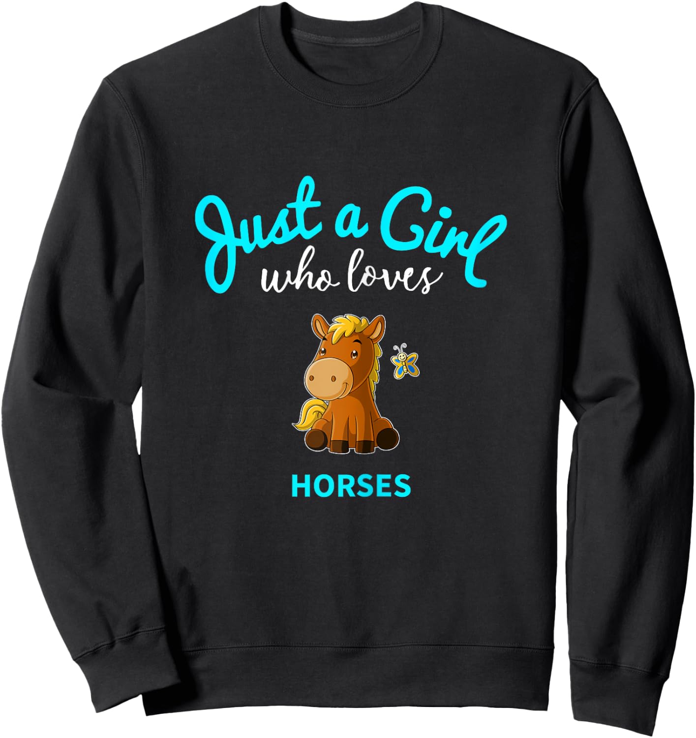 Horse Shirt for Girls | Children's Horse Sweatshirt - Sweatshirt | Black