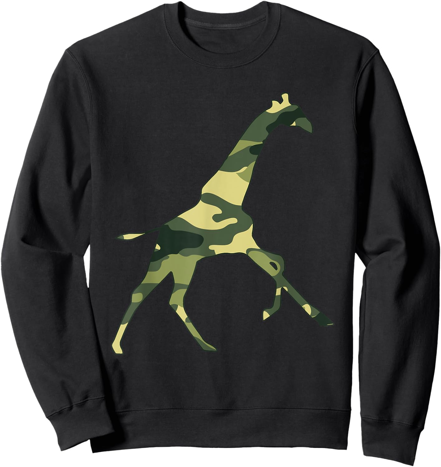 Military Giraffe Camo Men Print US Ruminant Veteran Gift Sweatshirt - Sweatshirt | Black