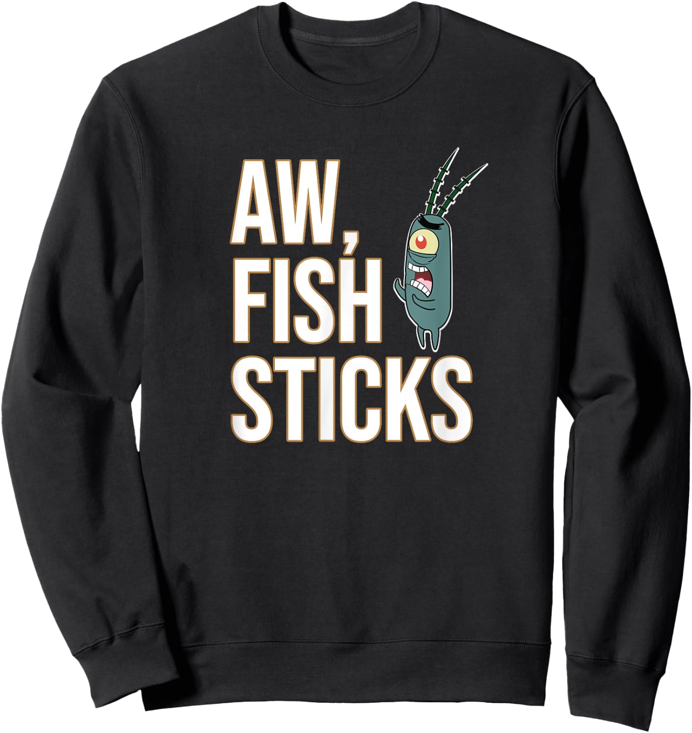 Mademark x SpongeBob SquarePants - Plankton - Aw, Fish Sticks Sweatshirt - Sweatshirt | Black