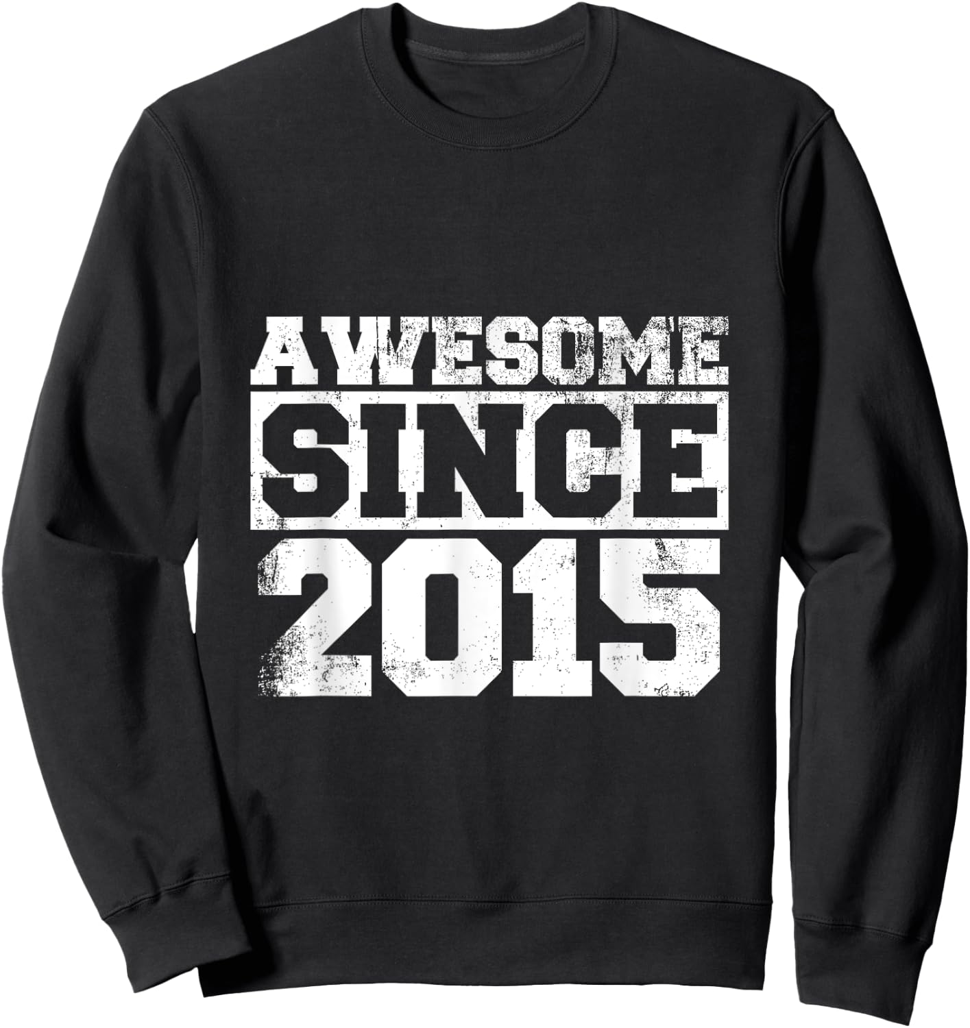 Kids Awesome since 2015 Vintage Style Born in 2015 Birthday Sweatshirt - Sweatshirt | Black