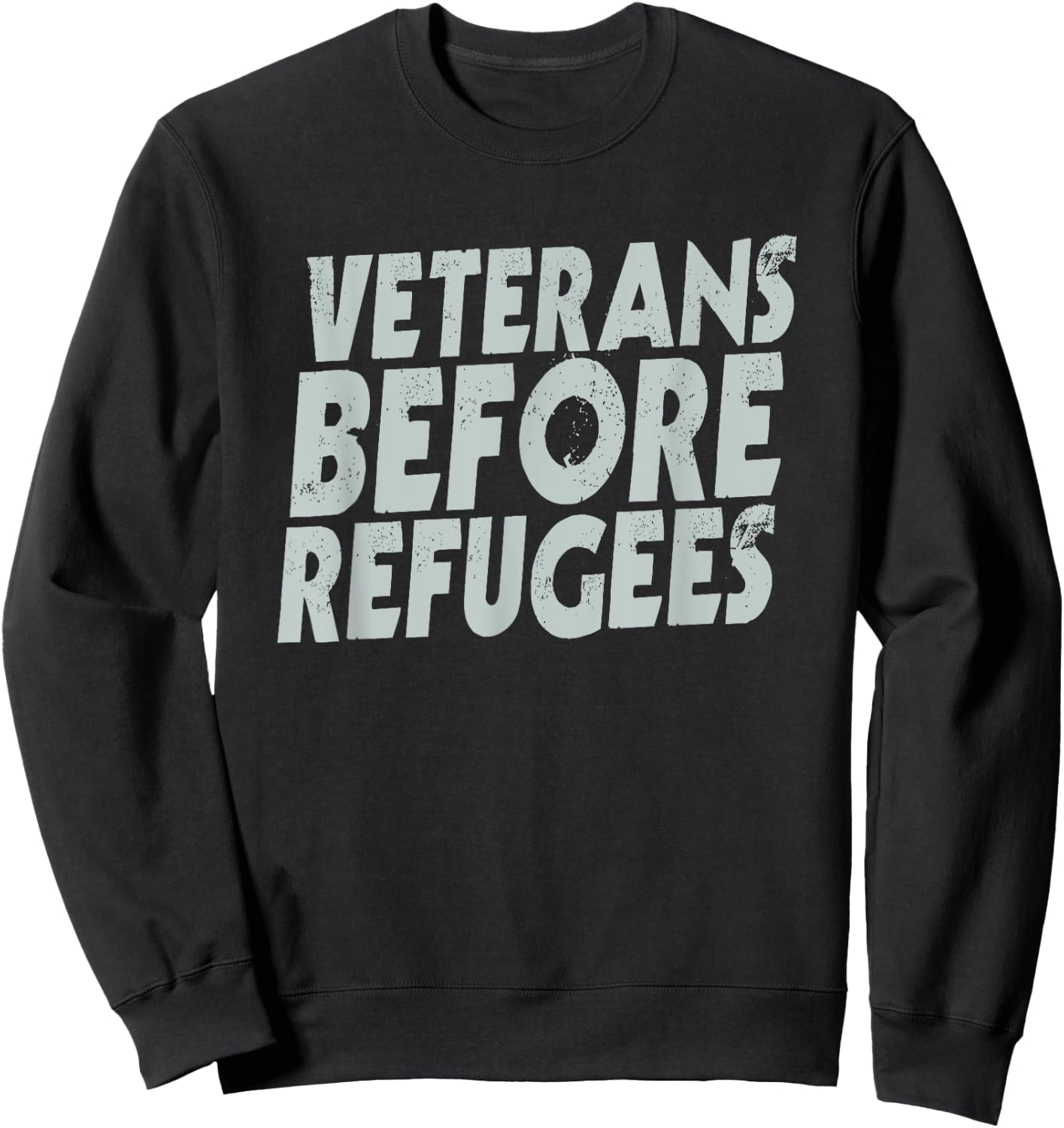 Veteran Shirt Before Refugees Men Women Soldier USA Gift Sweatshirt - Sweatshirt | Black