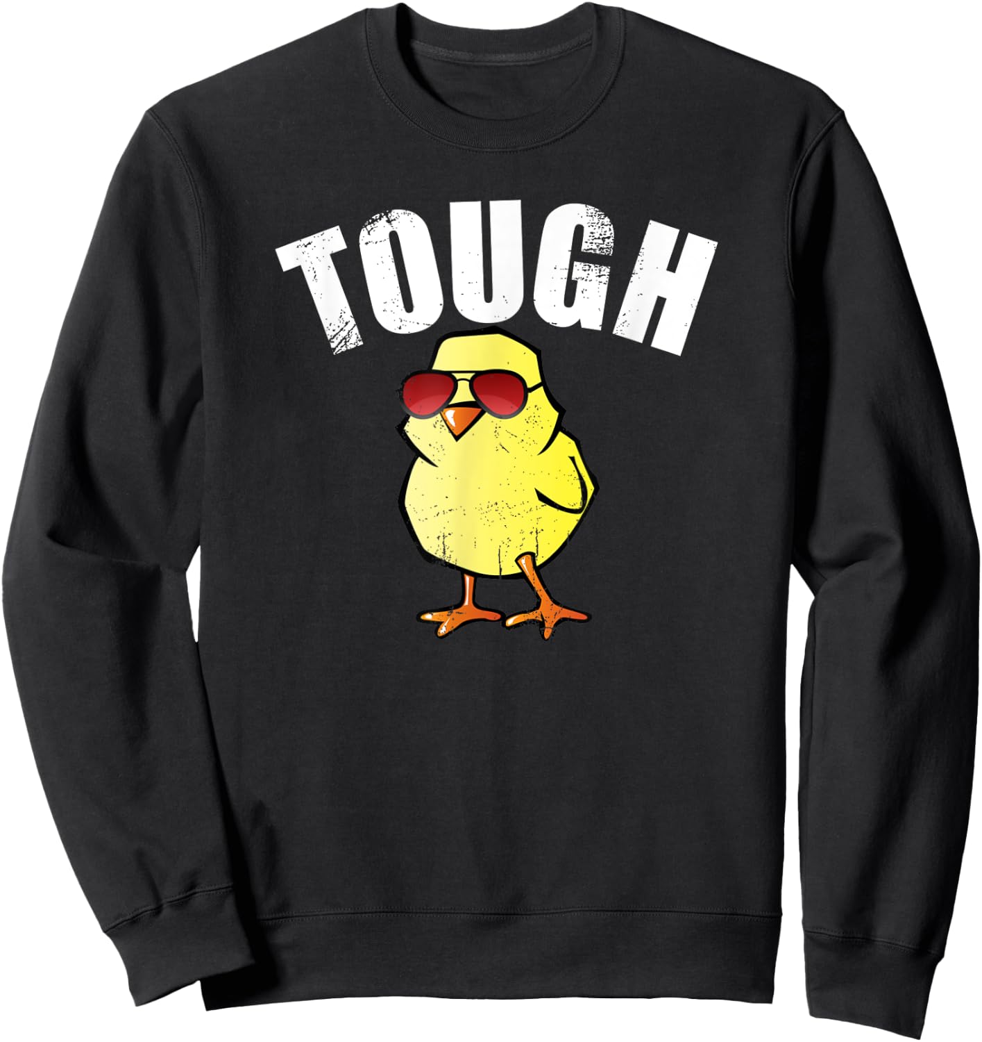 Cute Chick TOUGH CHICK Shirt Baby Chick Feminist Empower Sweatshirt - Sweatshirt | Black