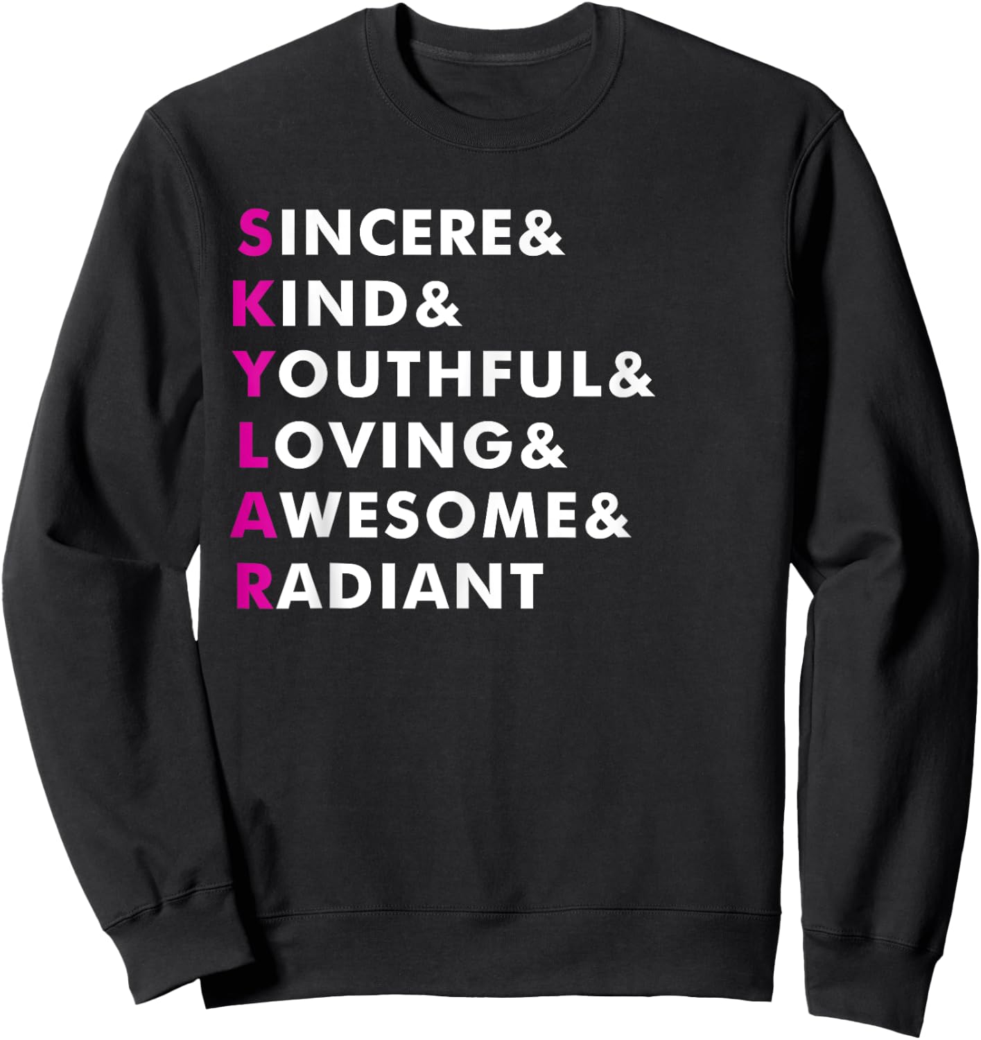 Skylar Name Shirt Personalized Gift Sweatshirt - Sweatshirt | Black