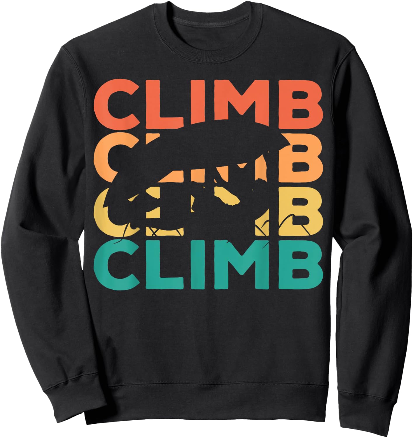 Retro Vintage Climbing Gift Climbers Sweatshirt - Sweatshirt | Black