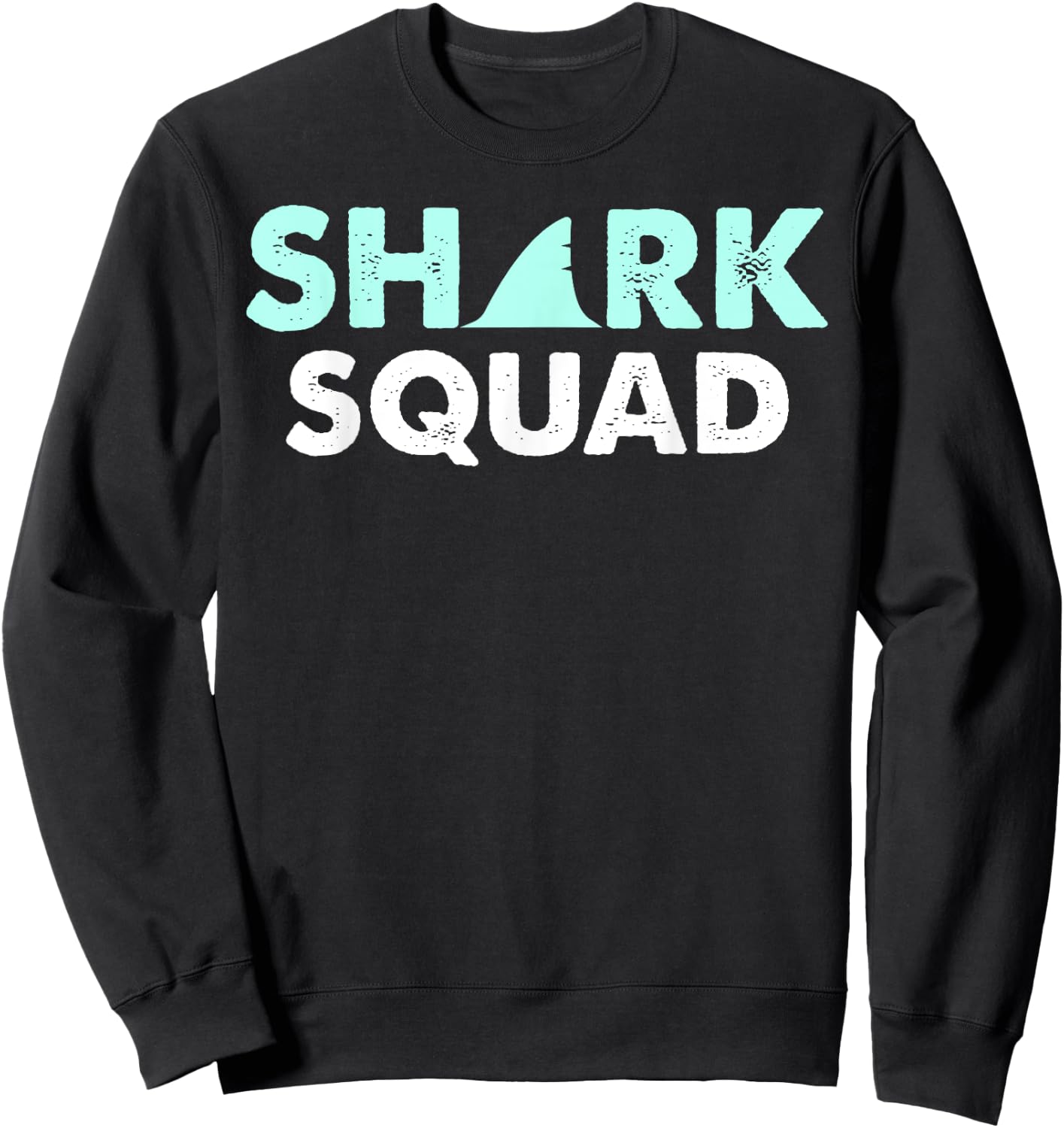 Shark Squad Shark Fin Shark Lover Gift Sweatshirt - Sweatshirt | Black