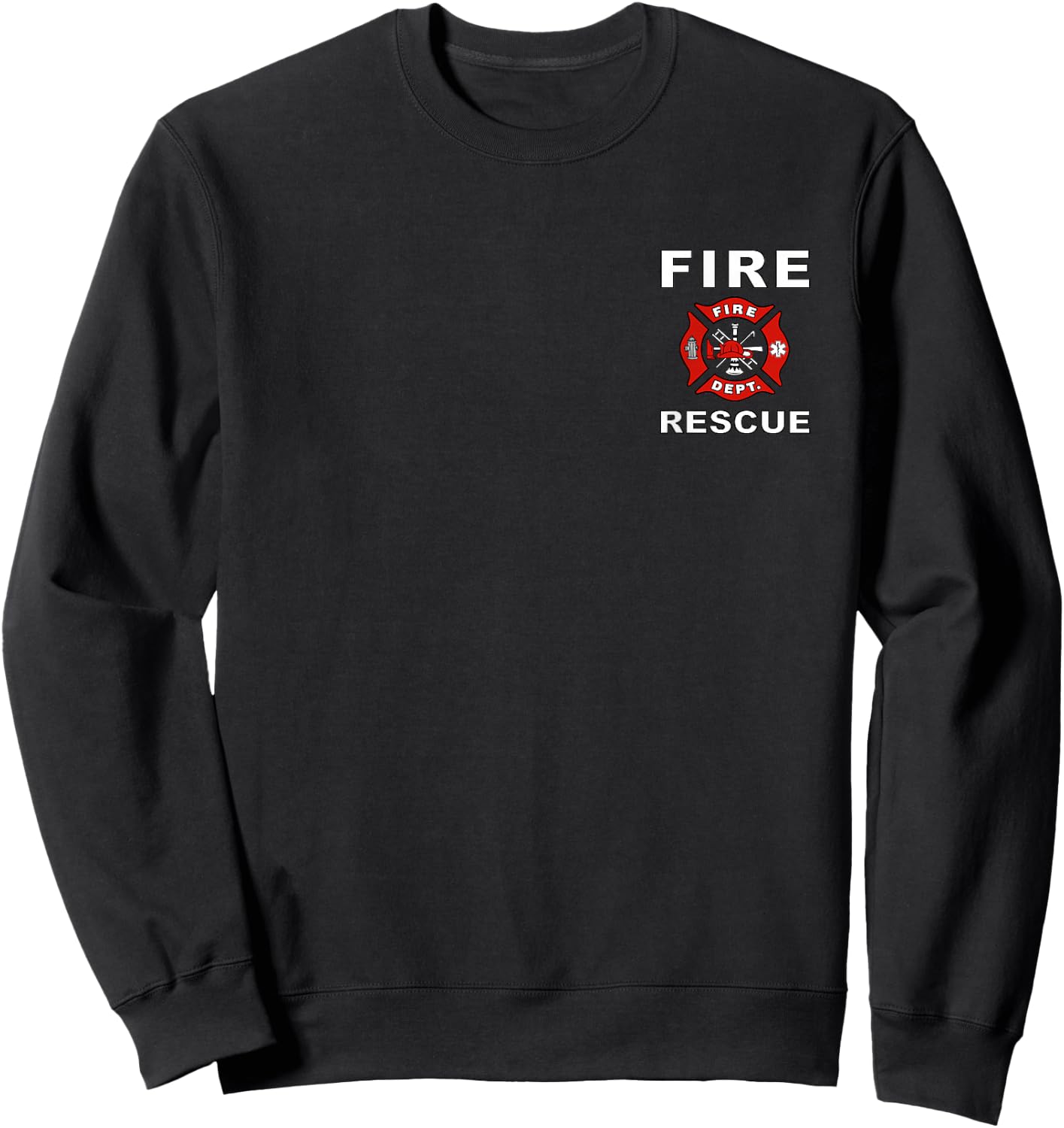 Fire Rescue Fire Fighter Fireman Kids Youth Adult Boys Girls Sweatshirt - Sweatshirt | Black