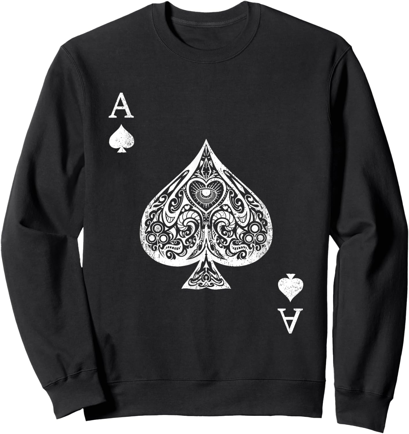 Ace of Spades Costume - Playing Card Costume Ace Spade Sweatshirt - Sweatshirt | Black