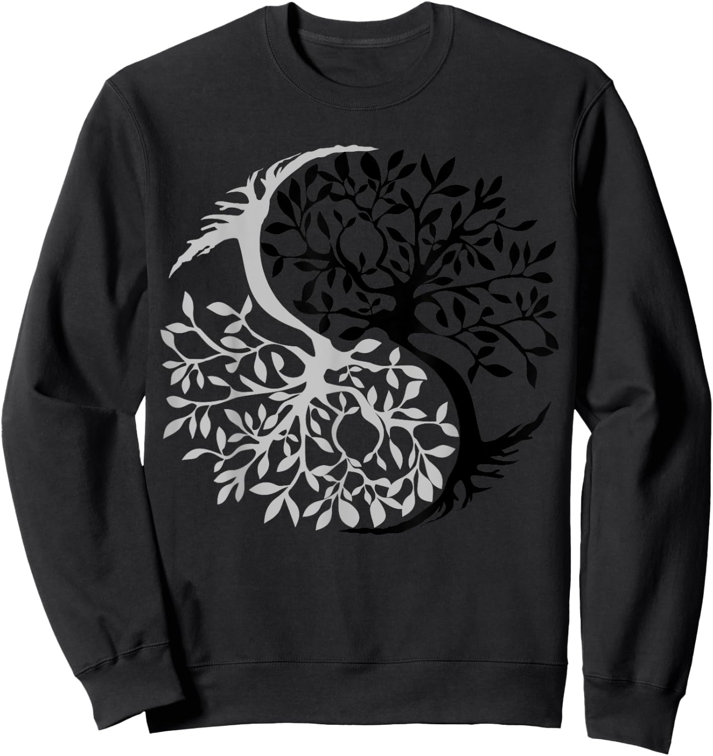 Tree Of Life Yin Yang Symbol Funny Bonsai Zen Gift Men Women Sweatshirt - Sweatshirt | Black