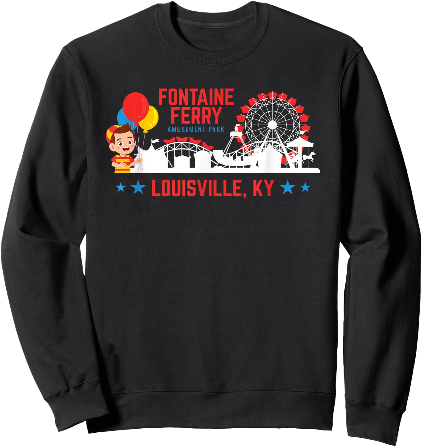 Louisville Park Fountain Fontaine Ferry Sweatshirt - Sweatshirt | Black