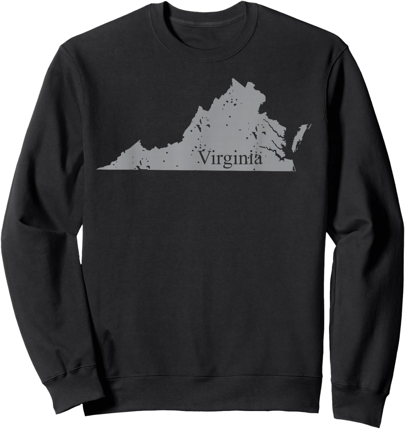 Extraordinary Virginia State Outline Travel Gift Sweatshirt - Sweatshirt | Black