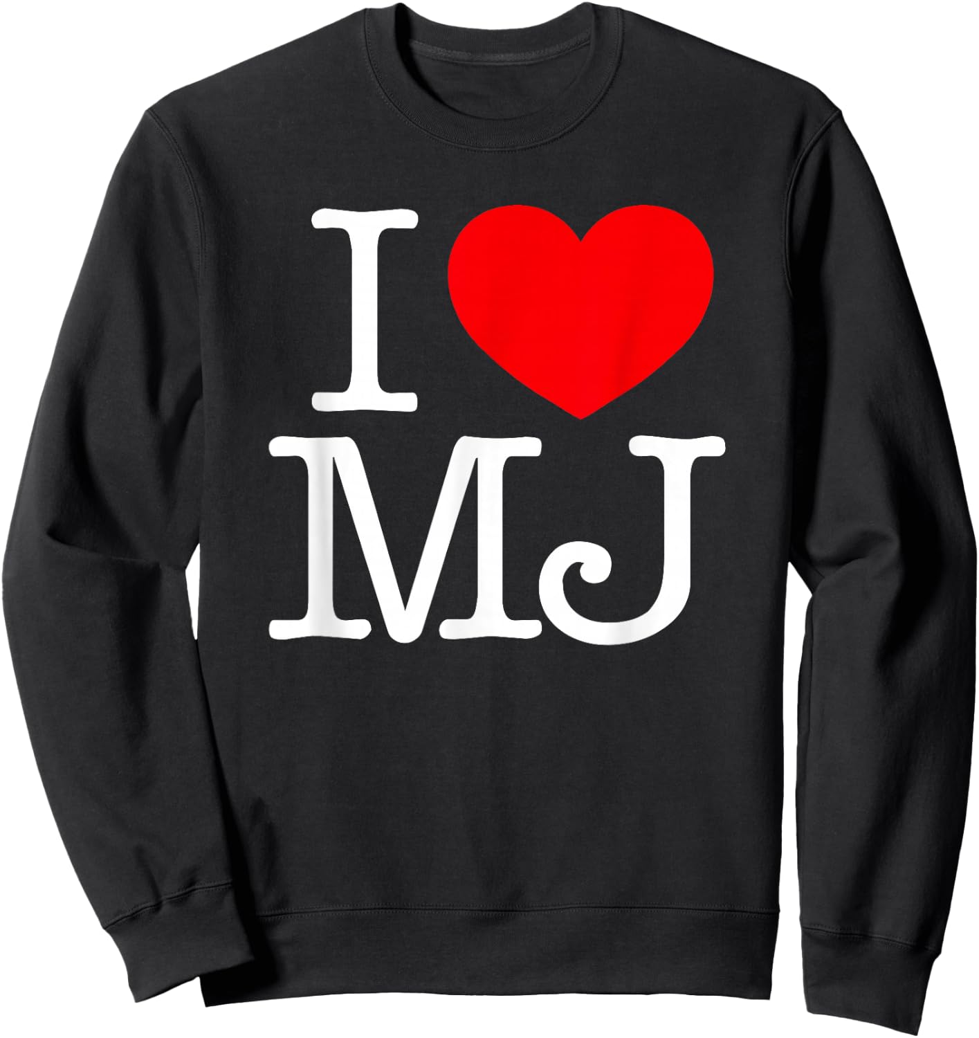 I Love (Heart) MJ Sweatshirt - Sweatshirt | Black