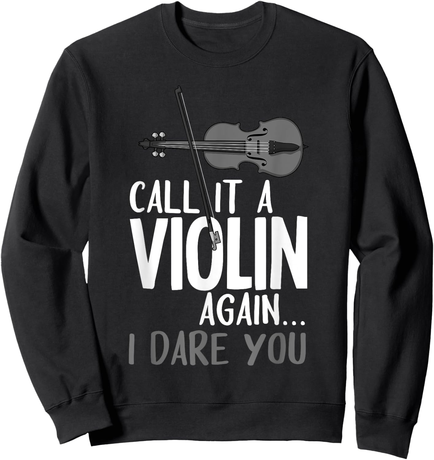 Funny Viola Player Novelty Gift Violin Student Boys Girls Sweatshirt - Sweatshirt | Black