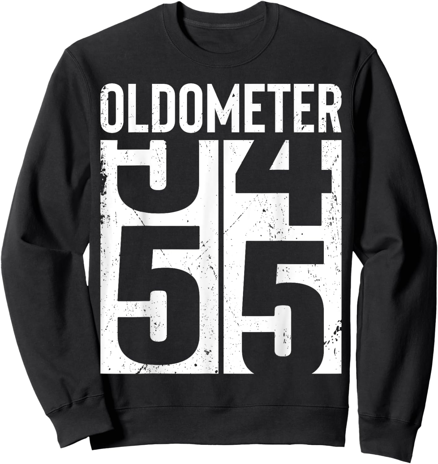 Funny 55 Years Old 55th Birthday Odometer Oldometer Men Sweatshirt - Sweatshirt | Black