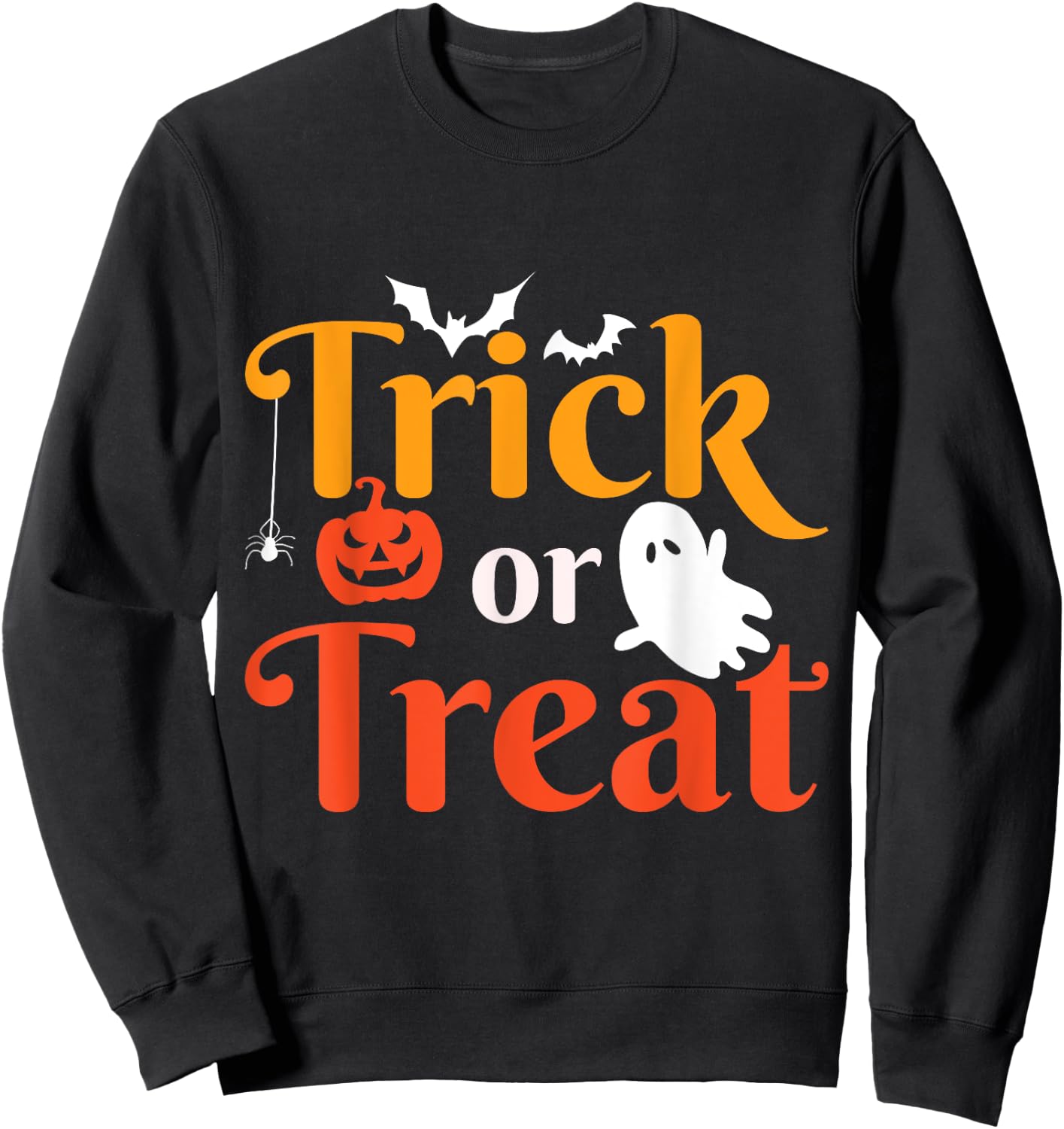 Trick Or Treat Halloween Sweatshirt - Sweatshirt | Black