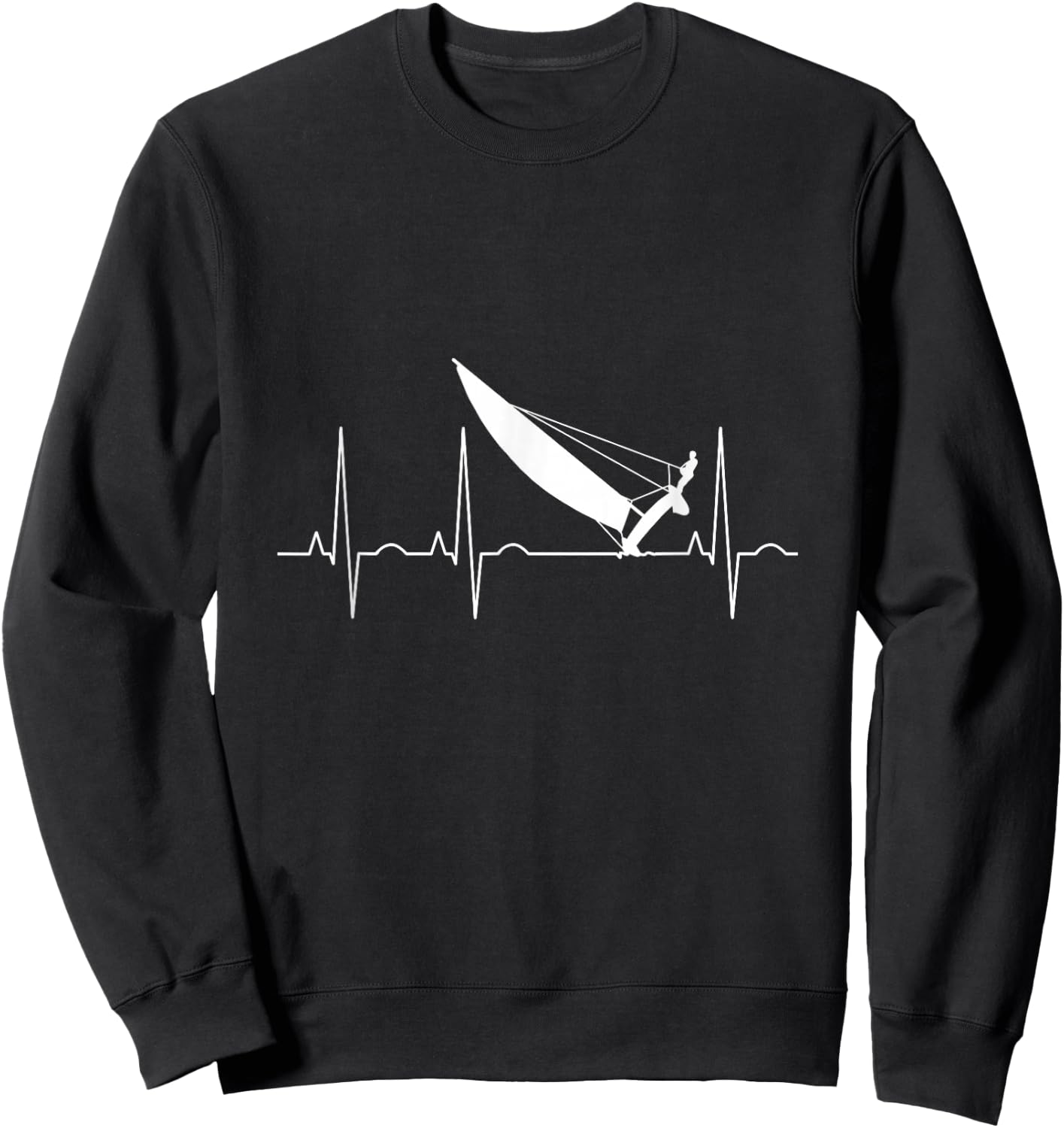 Catamaran trapeze sailing Pulse Frequency Sweatshirt - Sweatshirt | Black