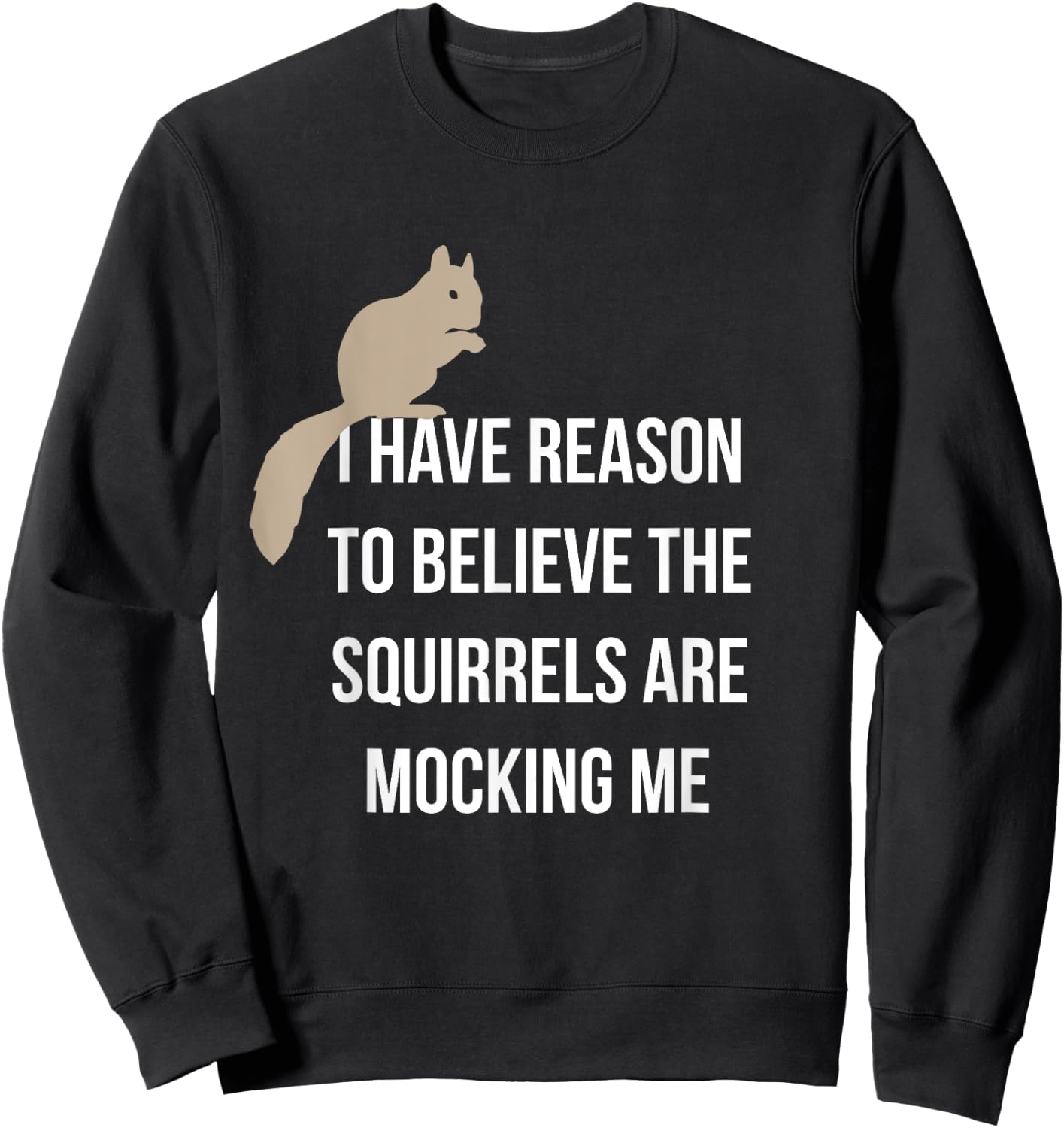 I Have Reason To Believe The Squirrels Are Mocking Me Sweatshirt - Sweatshirt | Black