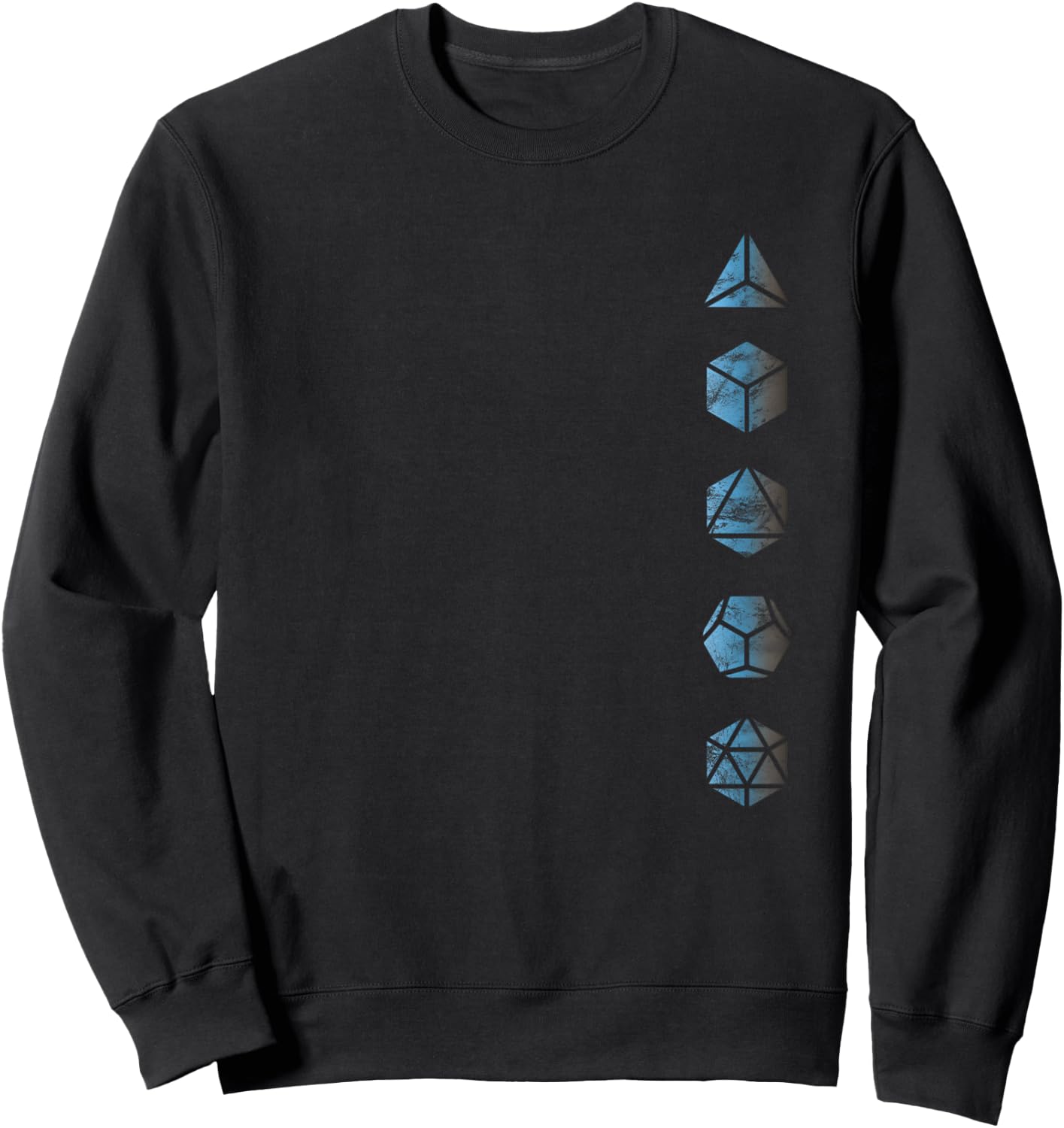Platonic solids mathematics geometry symbol polyhedron Sweatshirt - Sweatshirt | Black