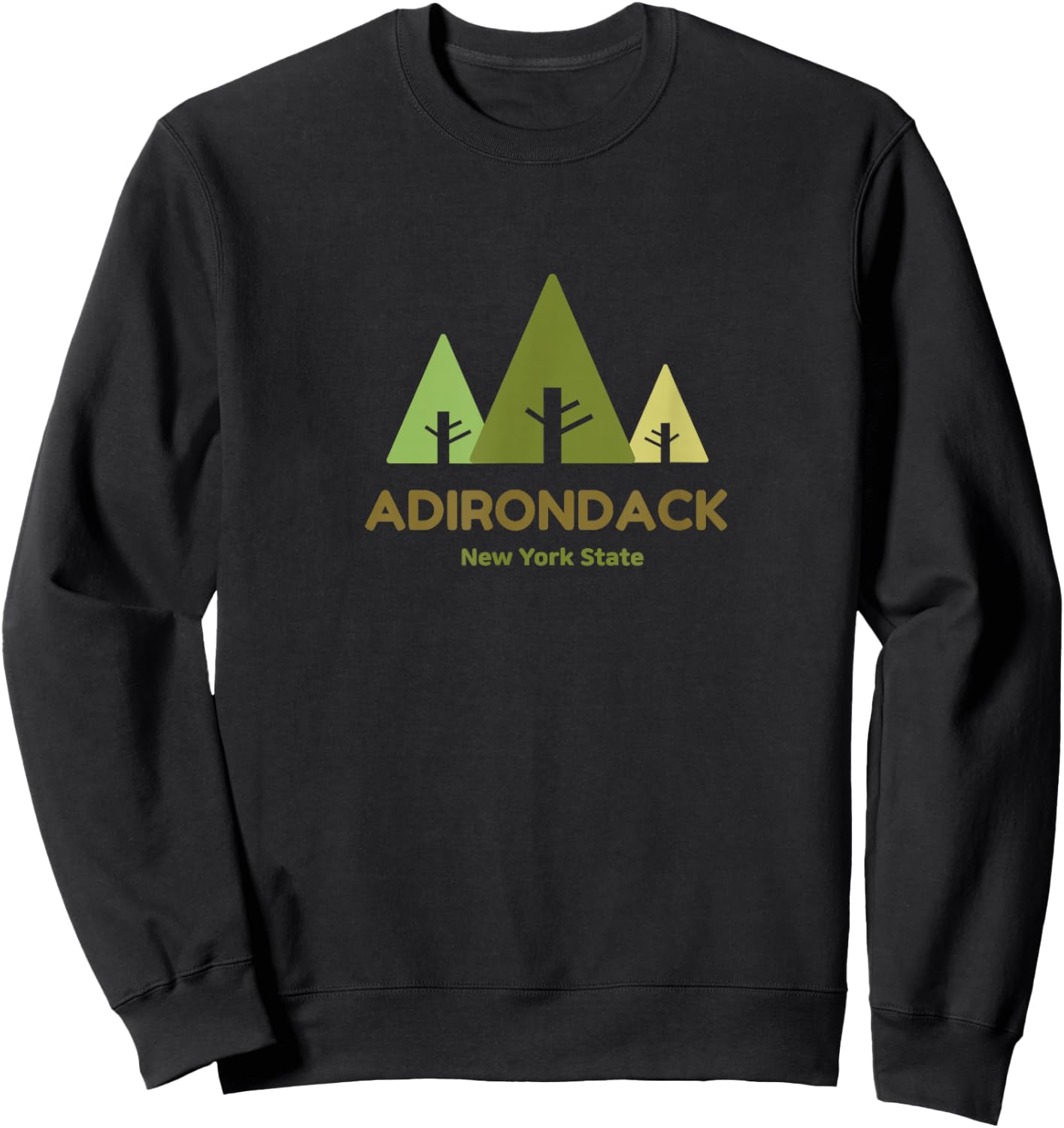 Adirondack High Peak mountains, camping outdoor nature ADK Sweatshirt - Sweatshirt | Black