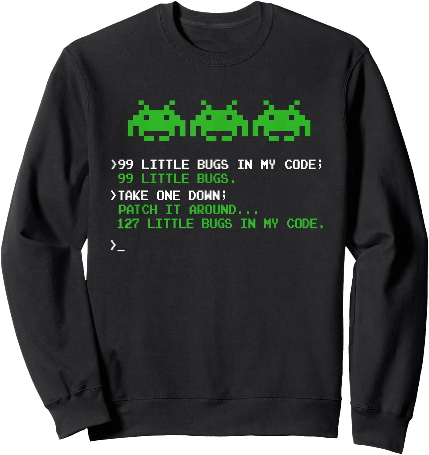 99 Small Bugs in Code Software Engineer Programmer Sweatshirt - Sweatshirt | Black