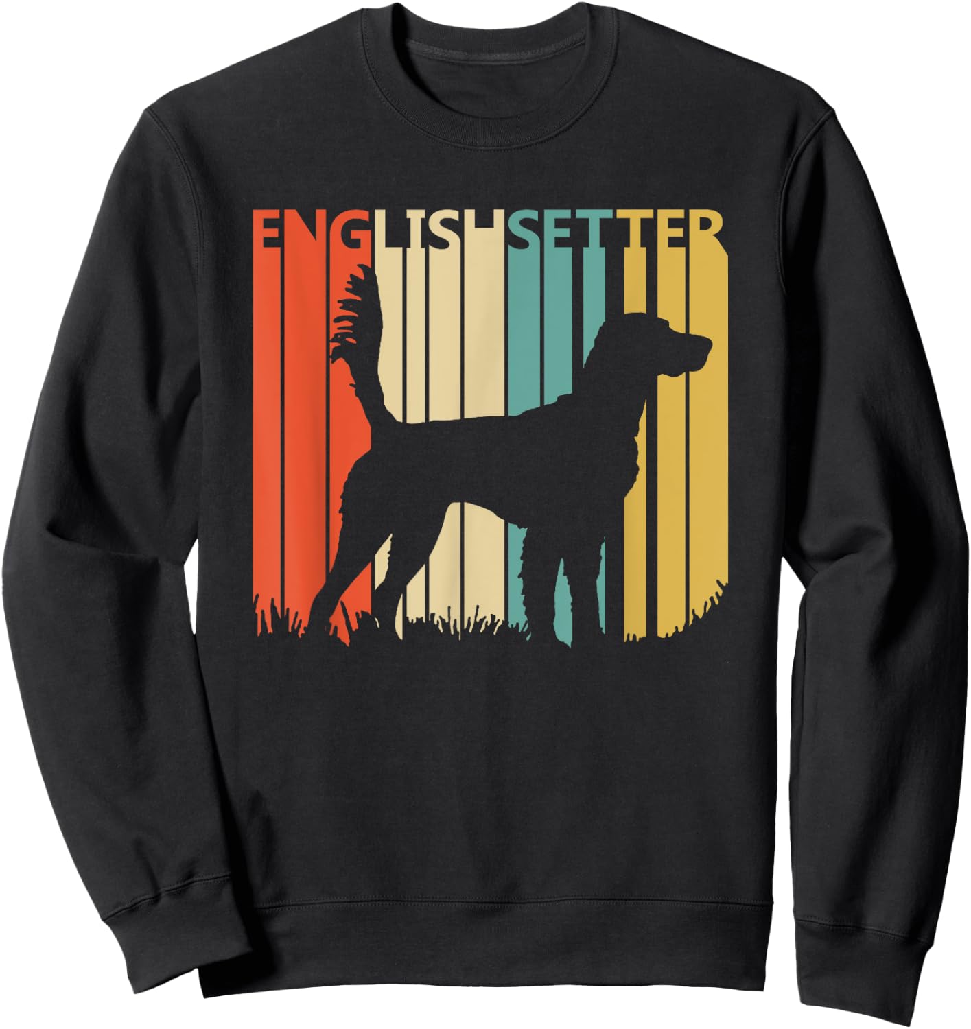 Vintage English Setter dog Sweatshirt - Sweatshirt | Black
