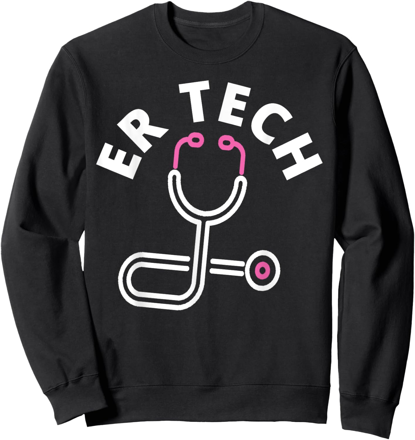ER Tech Technicians Design - Emergency Room Nursing Staff Sweatshirt - Sweatshirt | Black