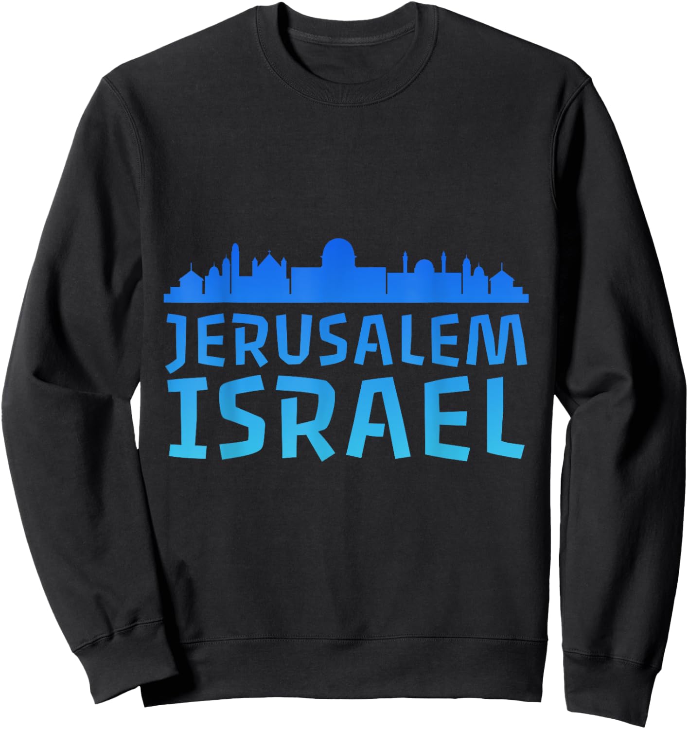 Jewish Jerusalem Design I Love Israel Sweatshirt - Sweatshirt | Black