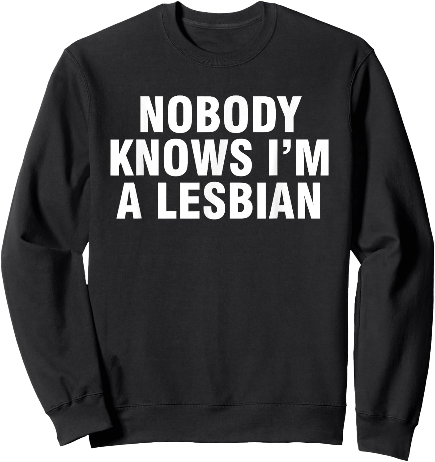 Nobody Knows I'm A Lesbian Sweatshirt - Sweatshirt | Black
