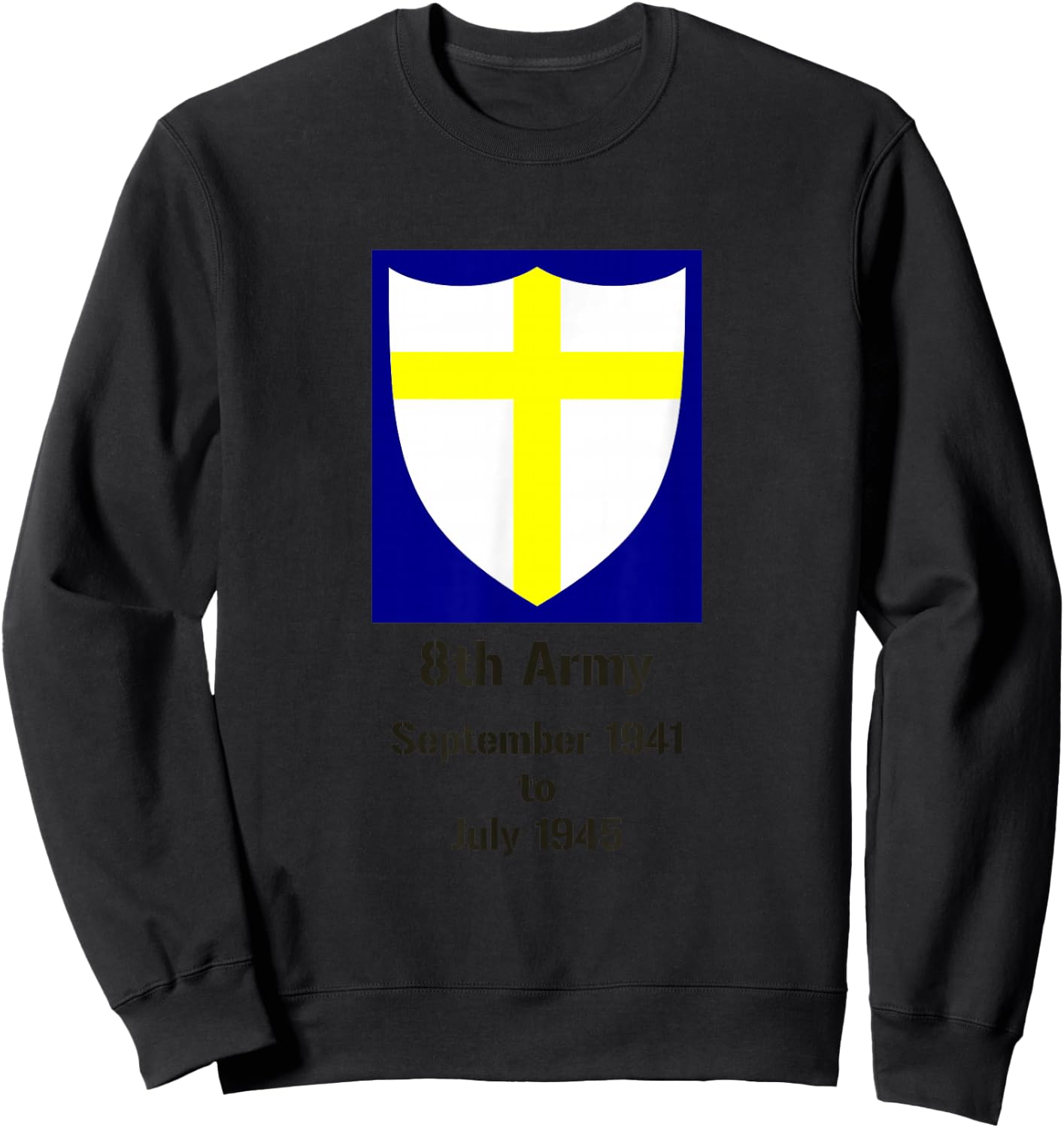 British 8th Army, WW2, Desert Rats Sweatshirt - Sweatshirt | Black