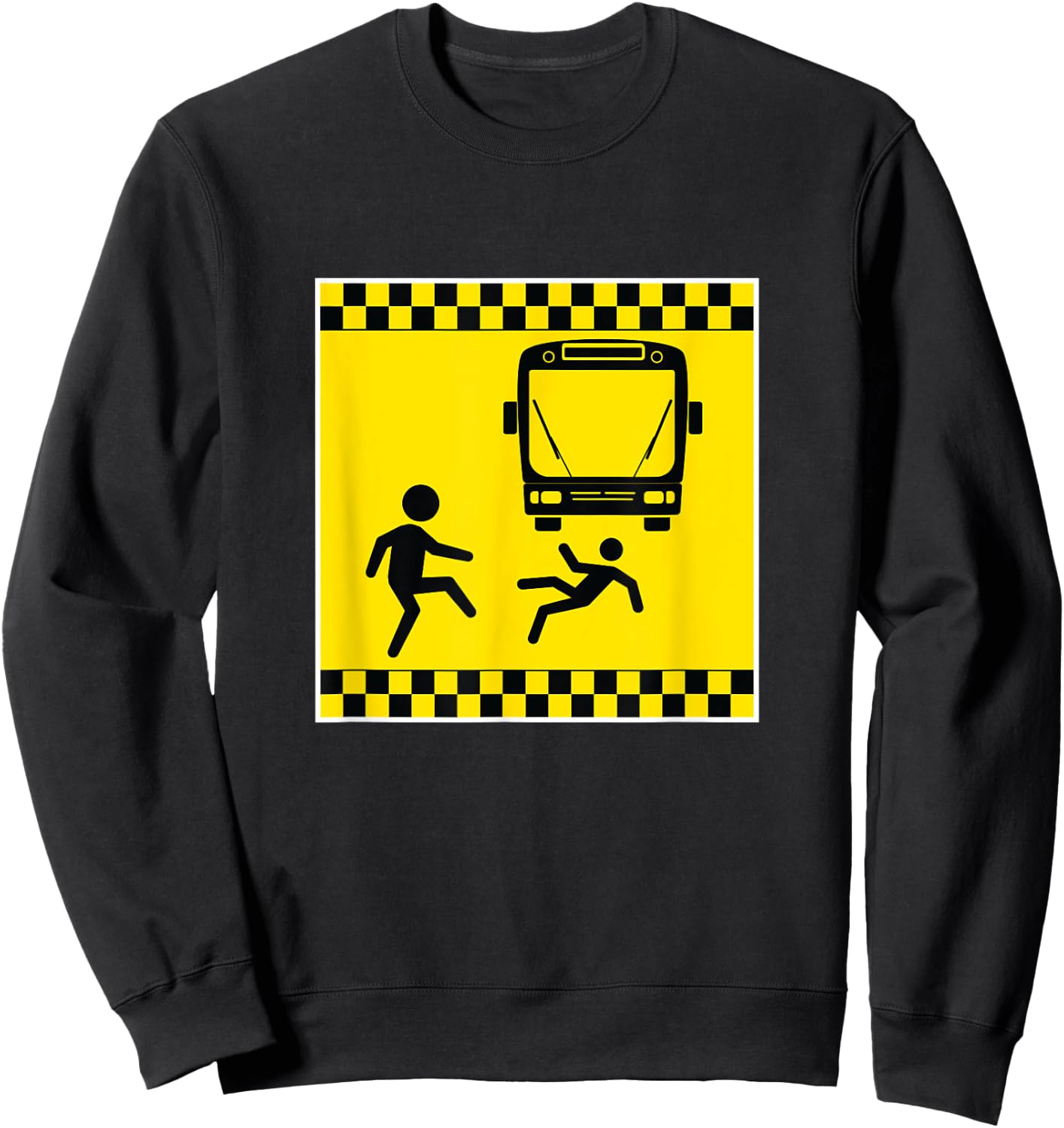 Throw Under The Bus Caution Funny Gag Gift Sweatshirt - Sweatshirt | Black