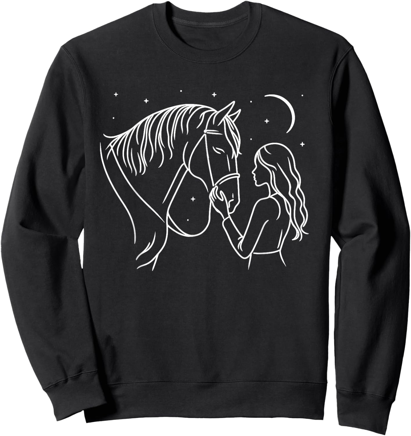 Cute Horse Horseback Riding Lover Horse Rider Lovers Sweatshirt - Sweatshirt | Black